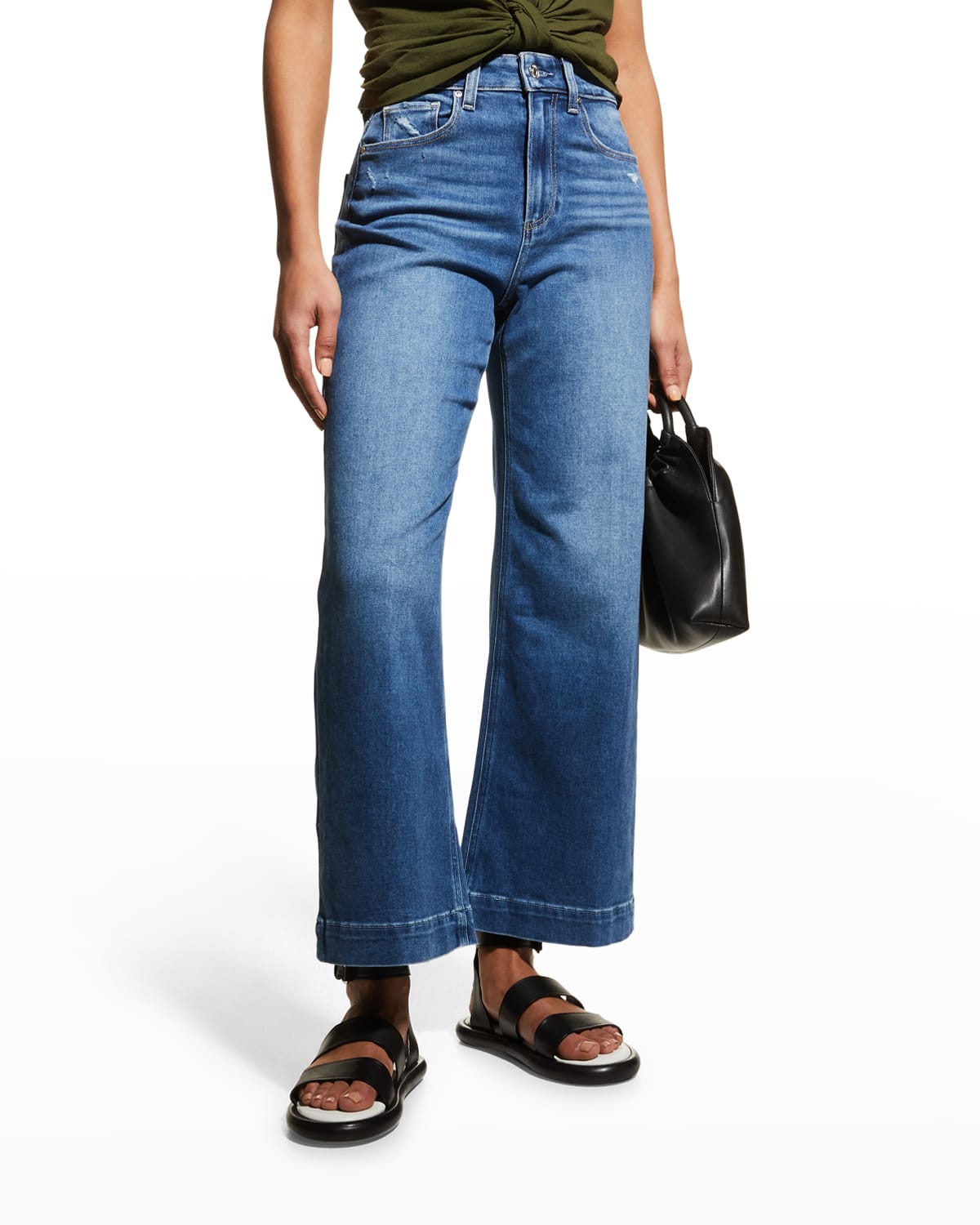 wide leg ankle jeans