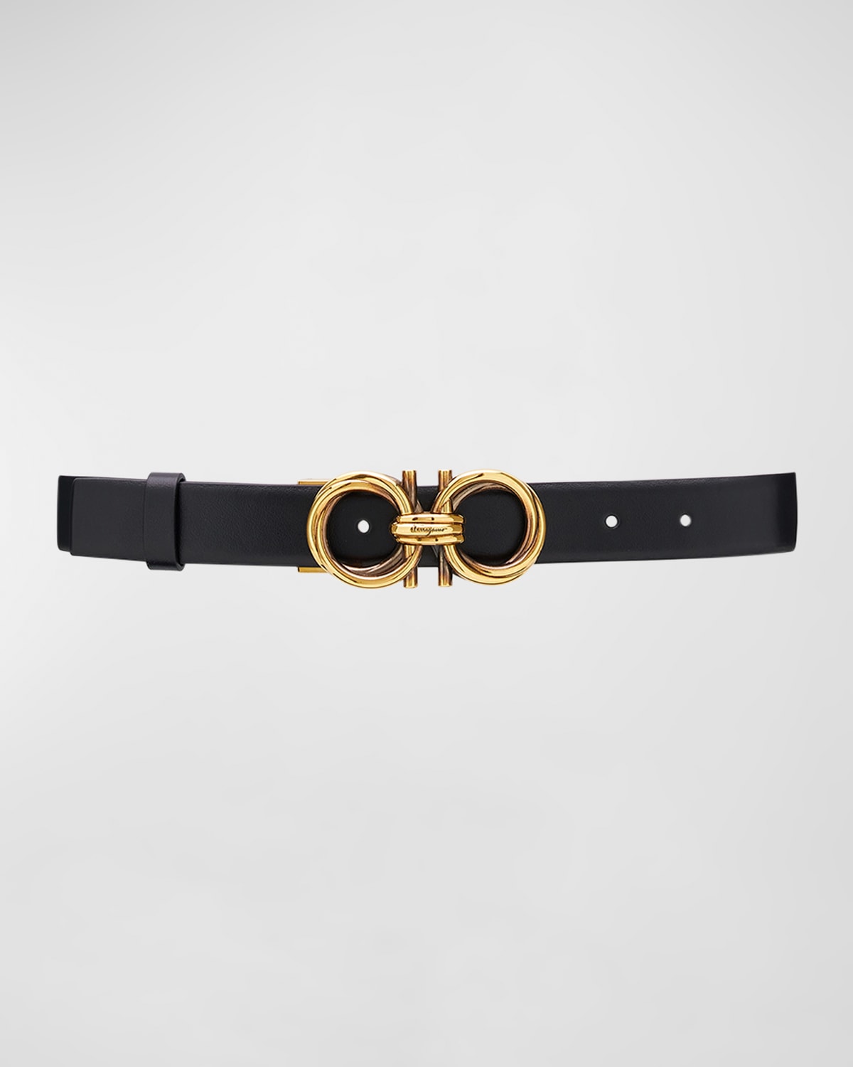 Ferragamo Double Gancini Leather Belt | Neiman Marcus