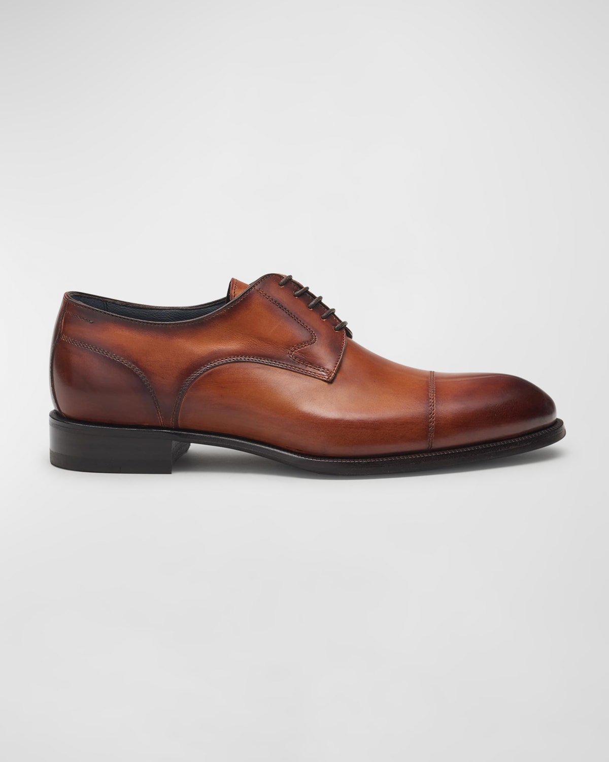 Kiton Men's Cap Toe Leather Derby Shoes | Neiman Marcus