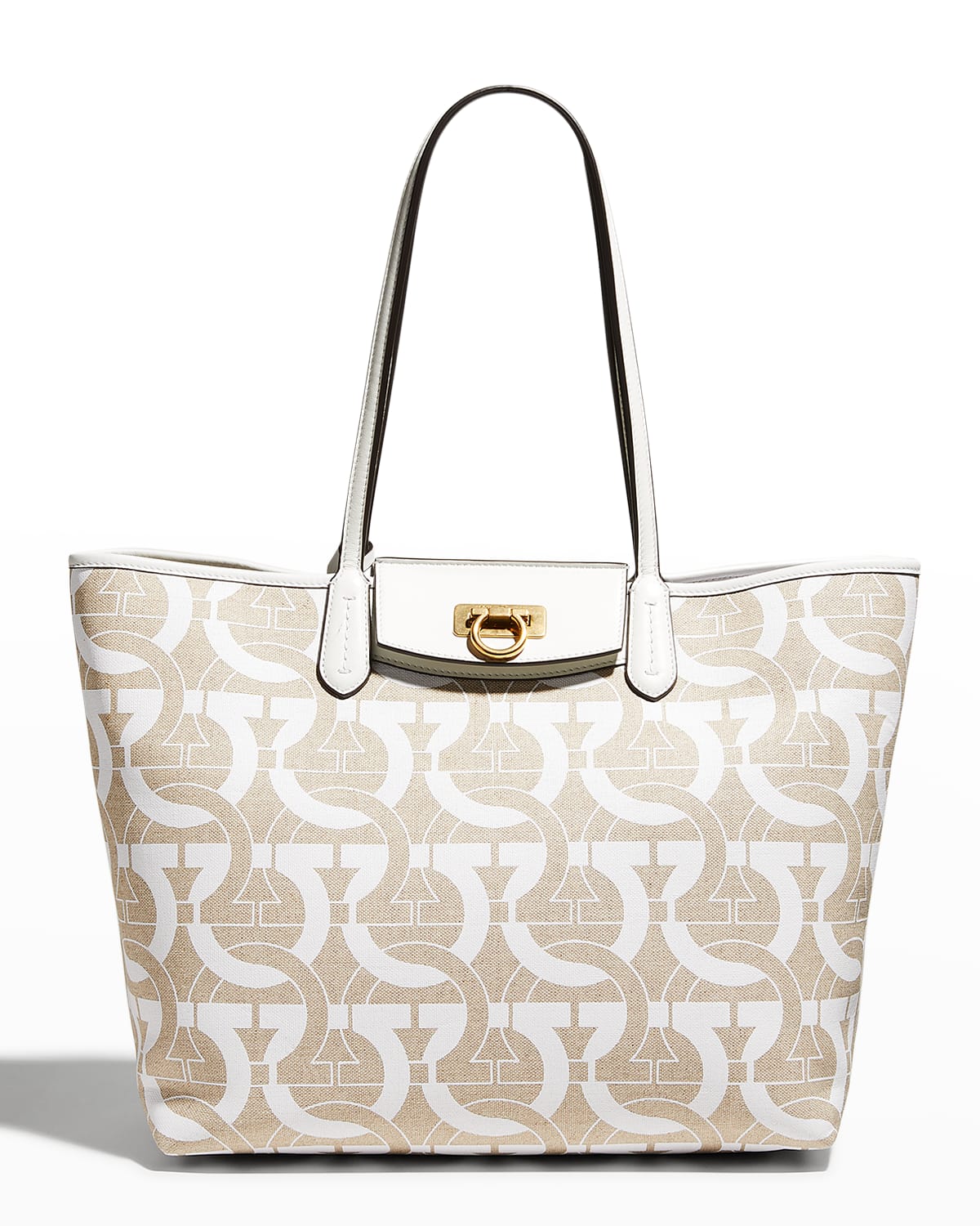 Ferragamo Gancio Leather Travel Tote Bag Neiman Marcus