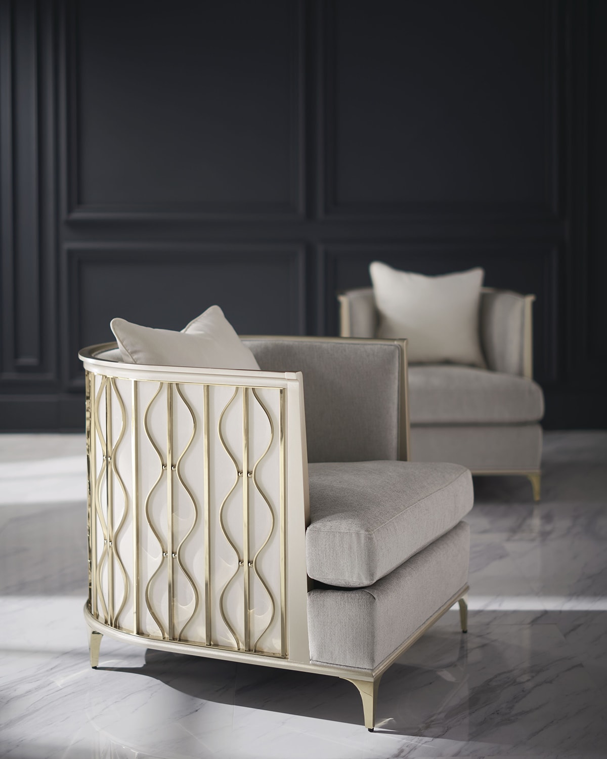 caracole You Complete Me Swivel Chair Neiman Marcus