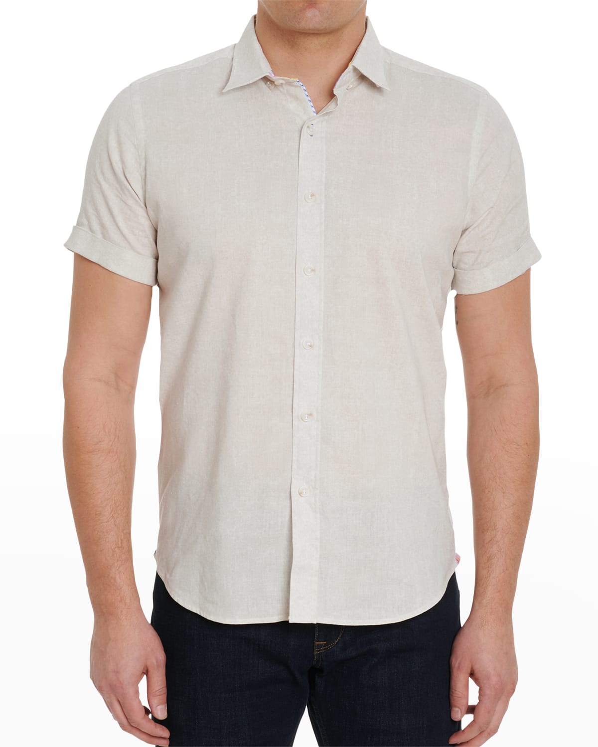 Rodd & Gunn Men's Parklane Cotton-Linen Sport Shirt | Neiman Marcus