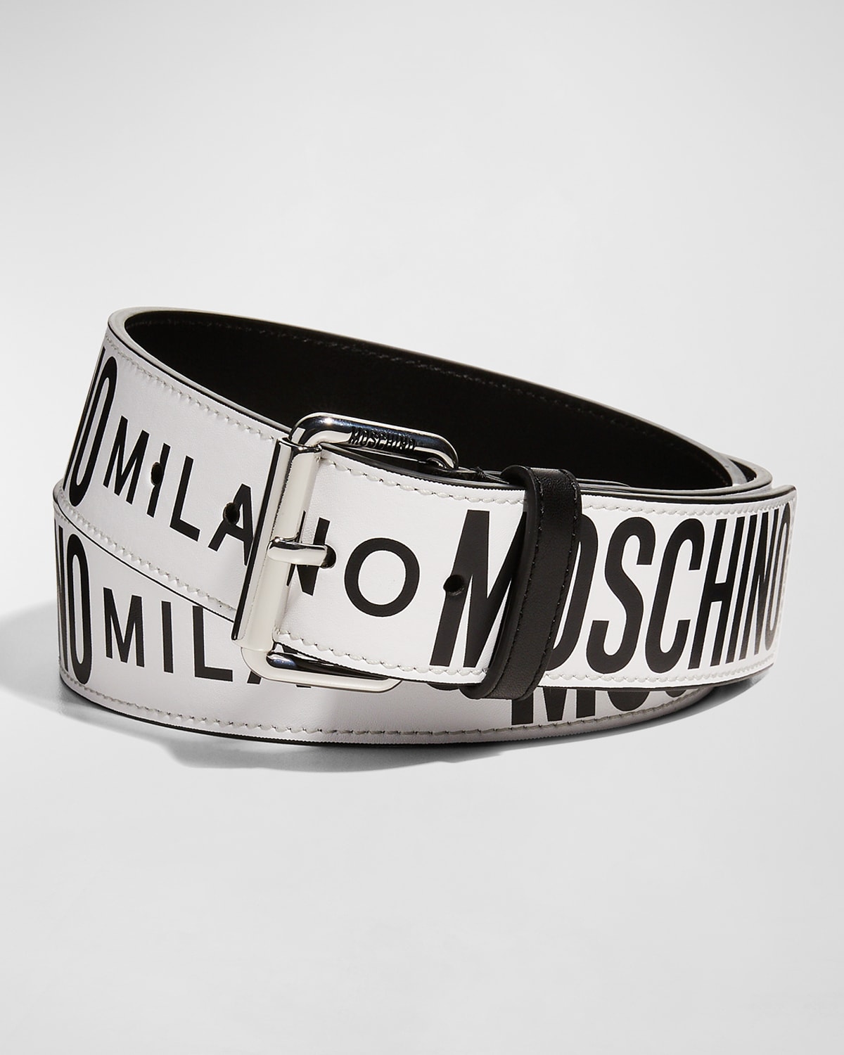 Moschino M Logo Leather Belt main image 1