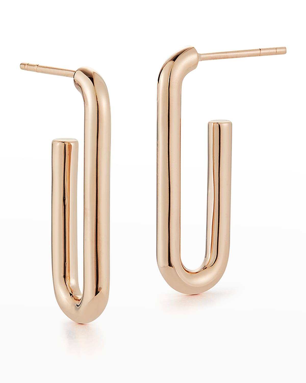 Walters Faith Clive Rose Gold Large Plain Scalloped Hoop Earrings