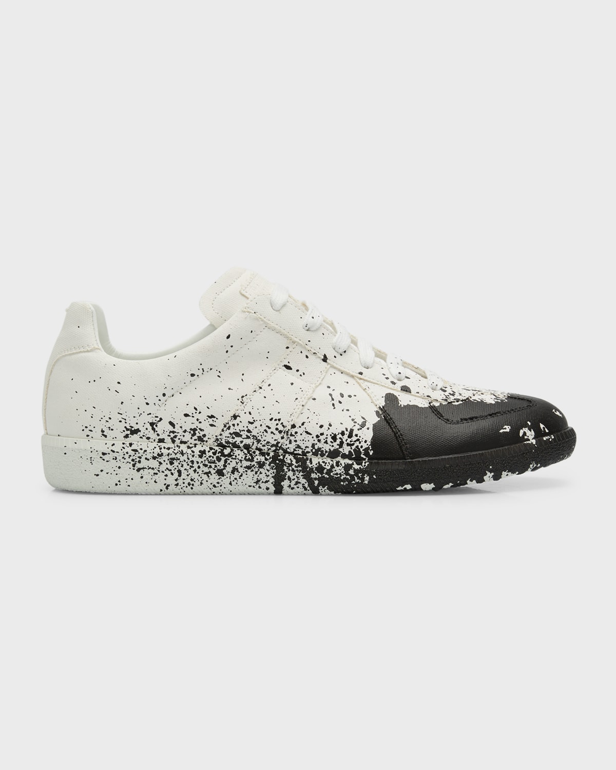 Maison Margiela Men's Replica Leather and Suede Low Top Sneakers White
