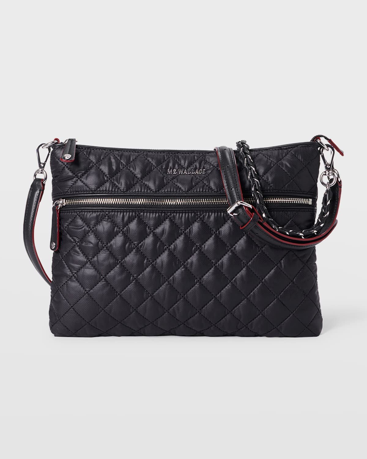 MZ WALLACE Crosby Quilted Nylon Zip Sling Bag Neiman Marcus