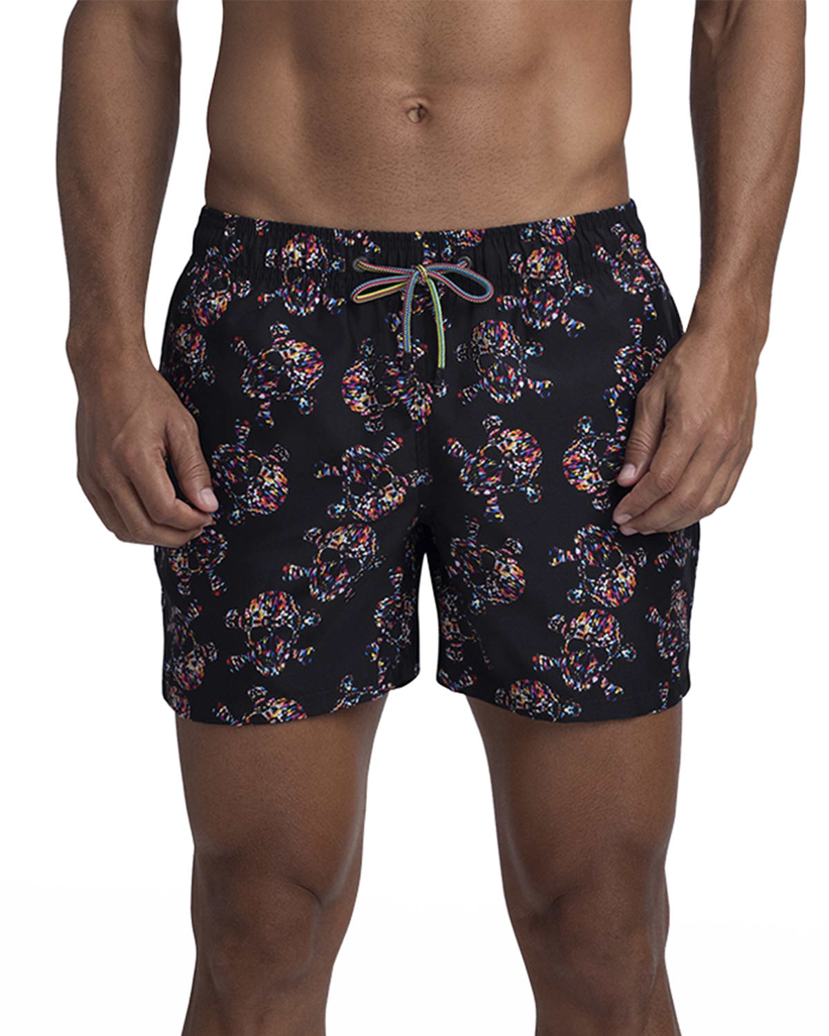 Bugatchi Men's Archer Ocean Sail Swim Trunks Neiman Marcus