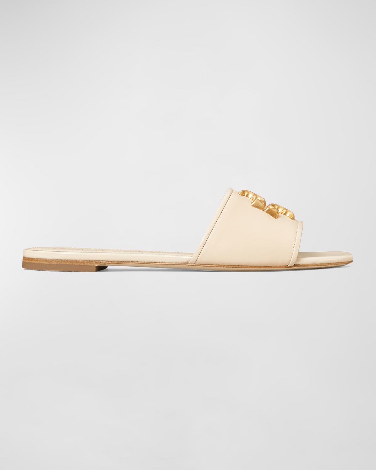 Fendi FF Tube Metallic Medallion Flat Sandals | Neiman Marcus