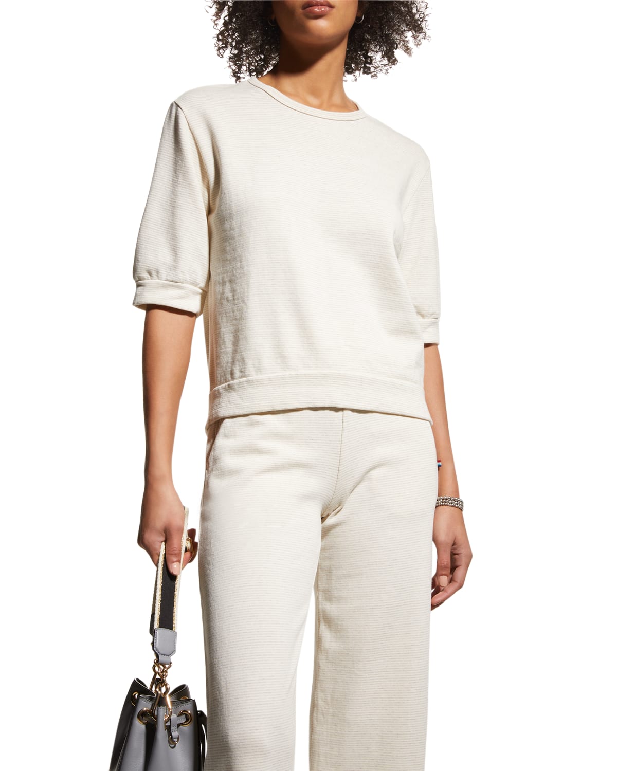 Sol Angeles Eco Slub Wide-Hem Tee | Neiman Marcus