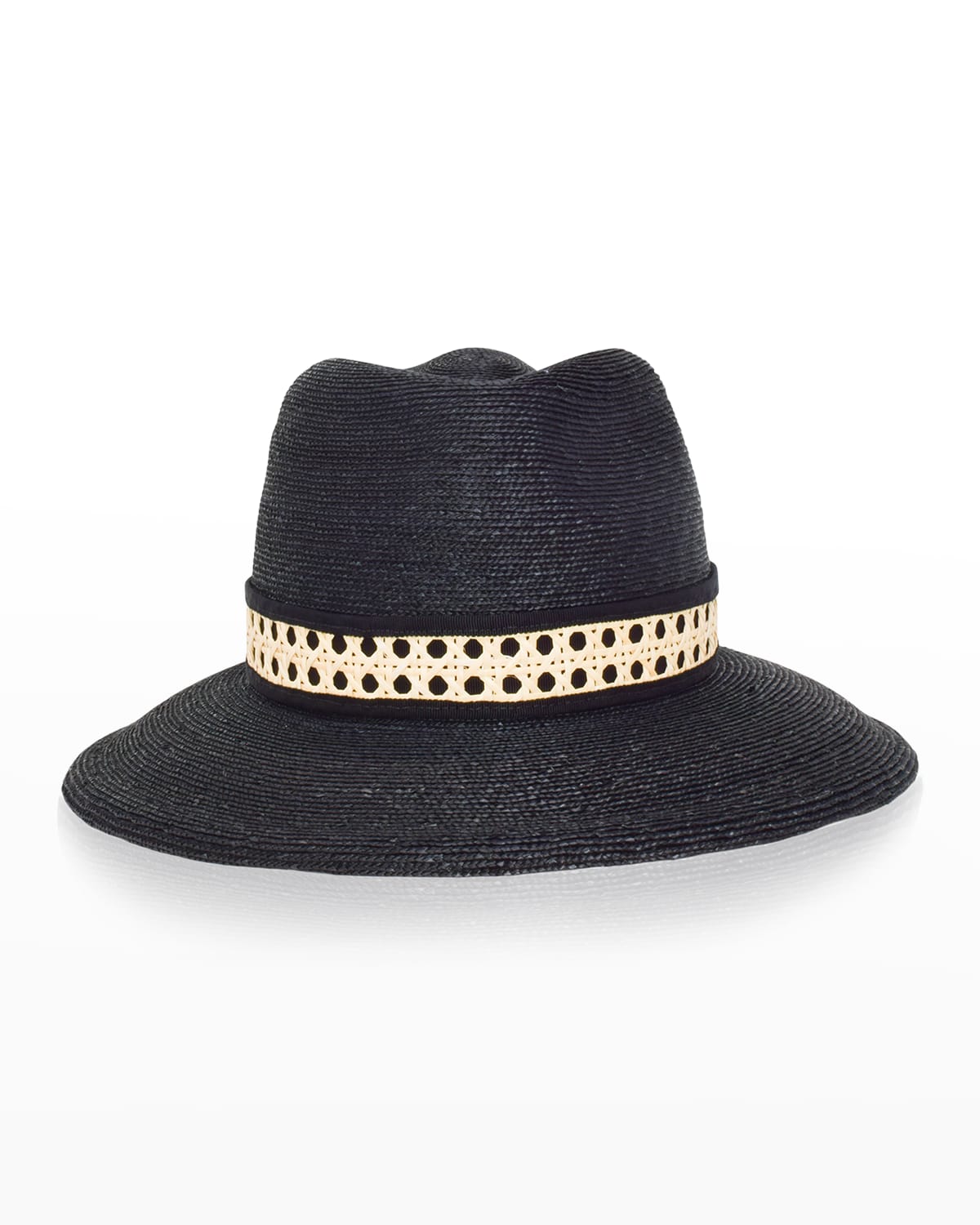 Gina Stripes Straw Bucket Hat in Beige and Brown main image 1