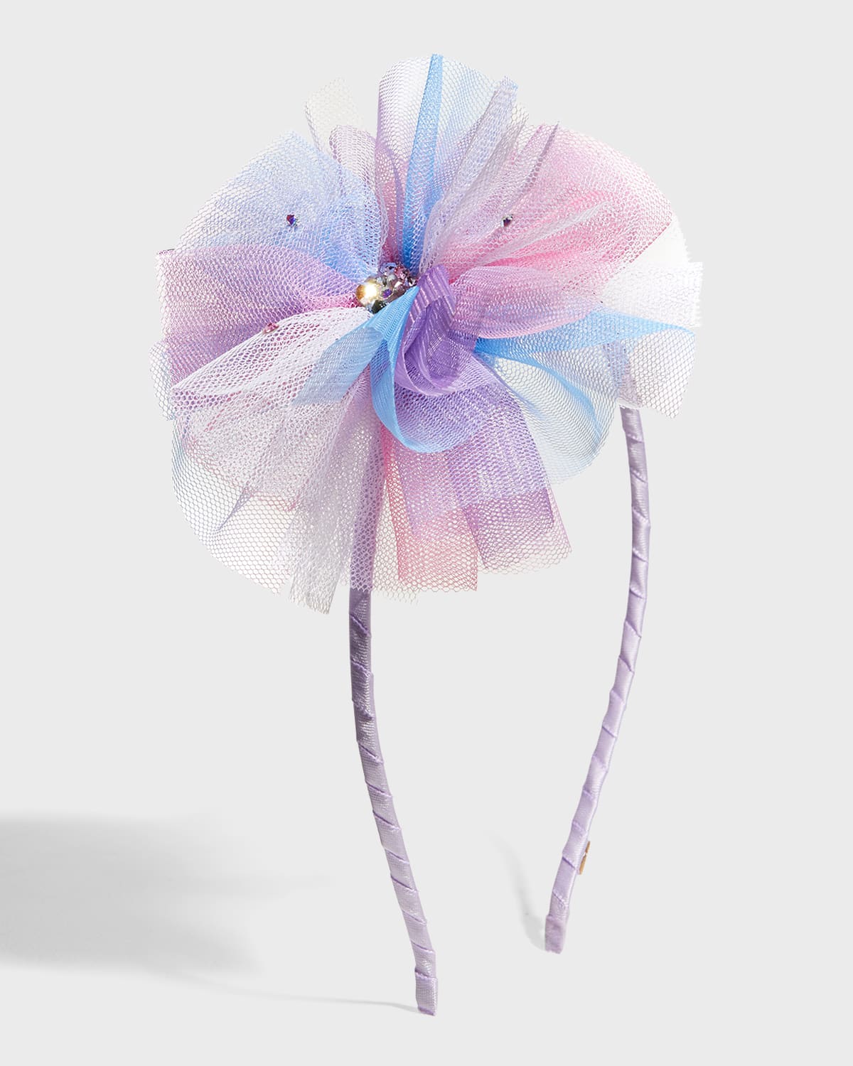 Bari Lynn Girl's Crystal Embellished Tinsel Bow Headband Neiman Marcus