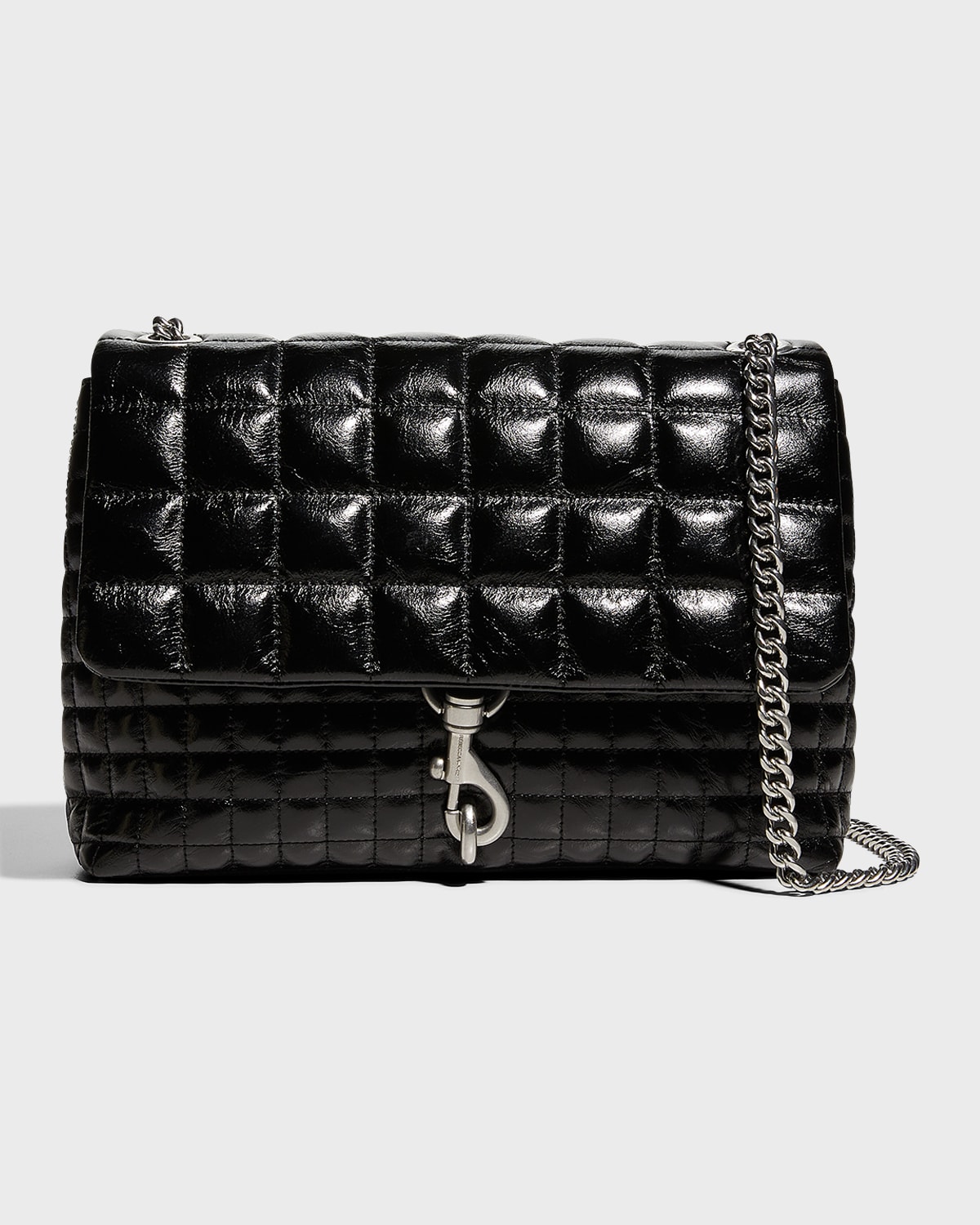 edie quilted leather flap shoulder bag