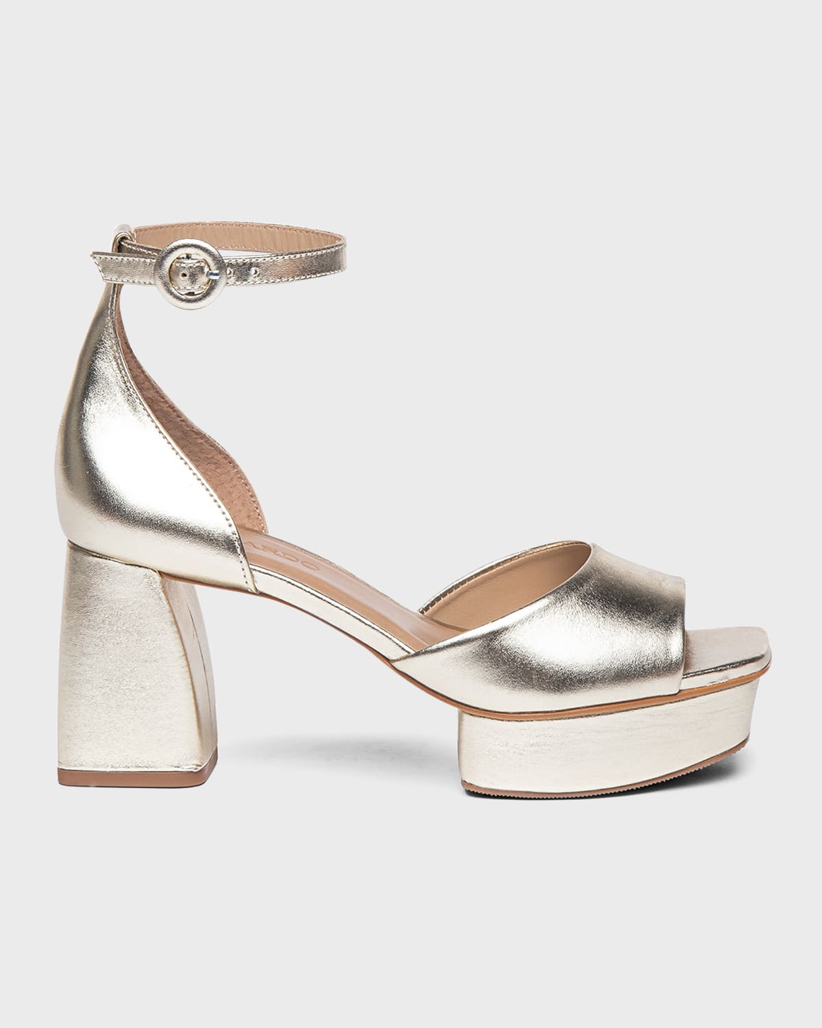 Bernardo Raleigh Leather AnkleStrap Platform Sandals Neiman Marcus