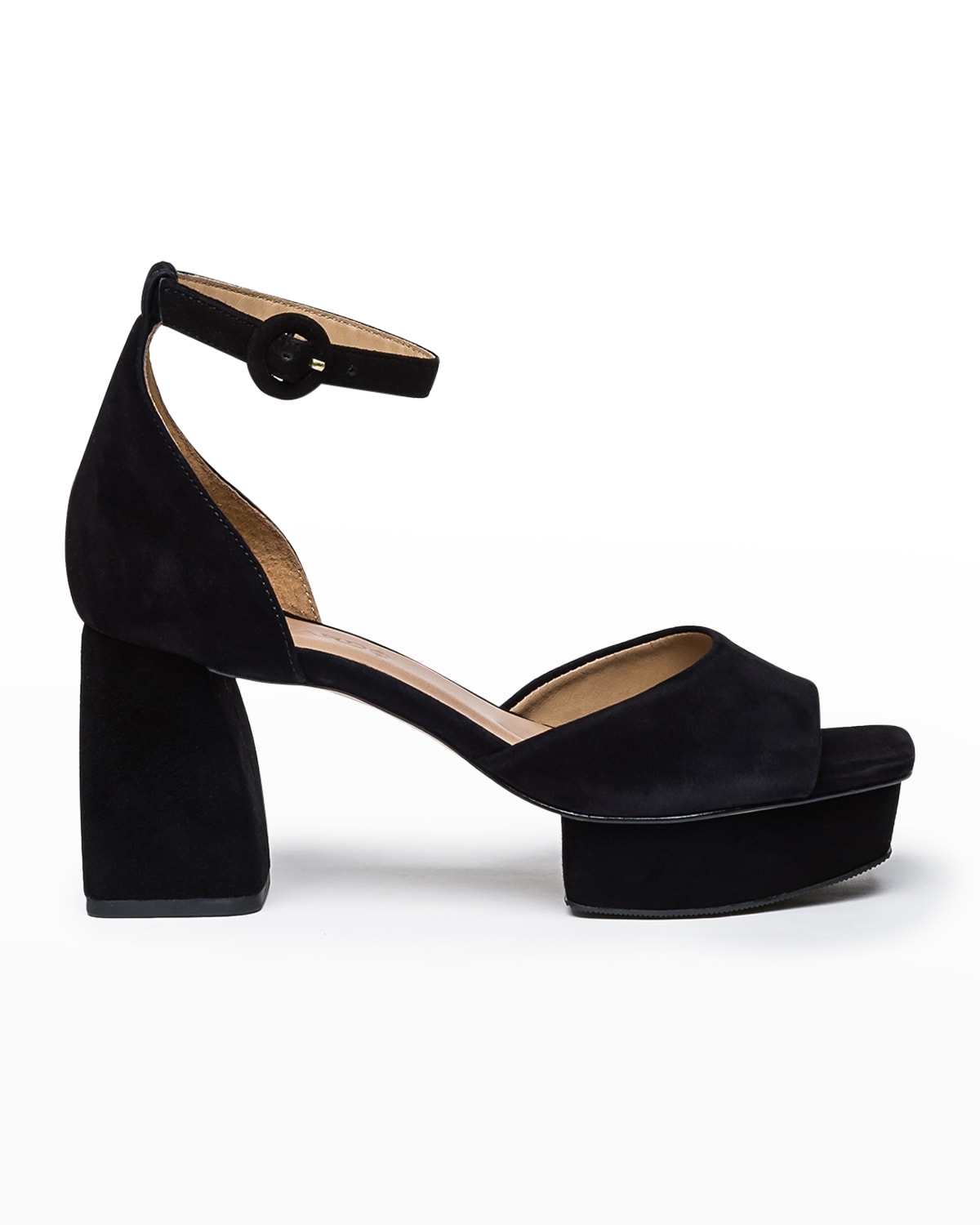Bernardo Raleigh Leather Ankle-Strap Platform Sandals | Neiman Marcus