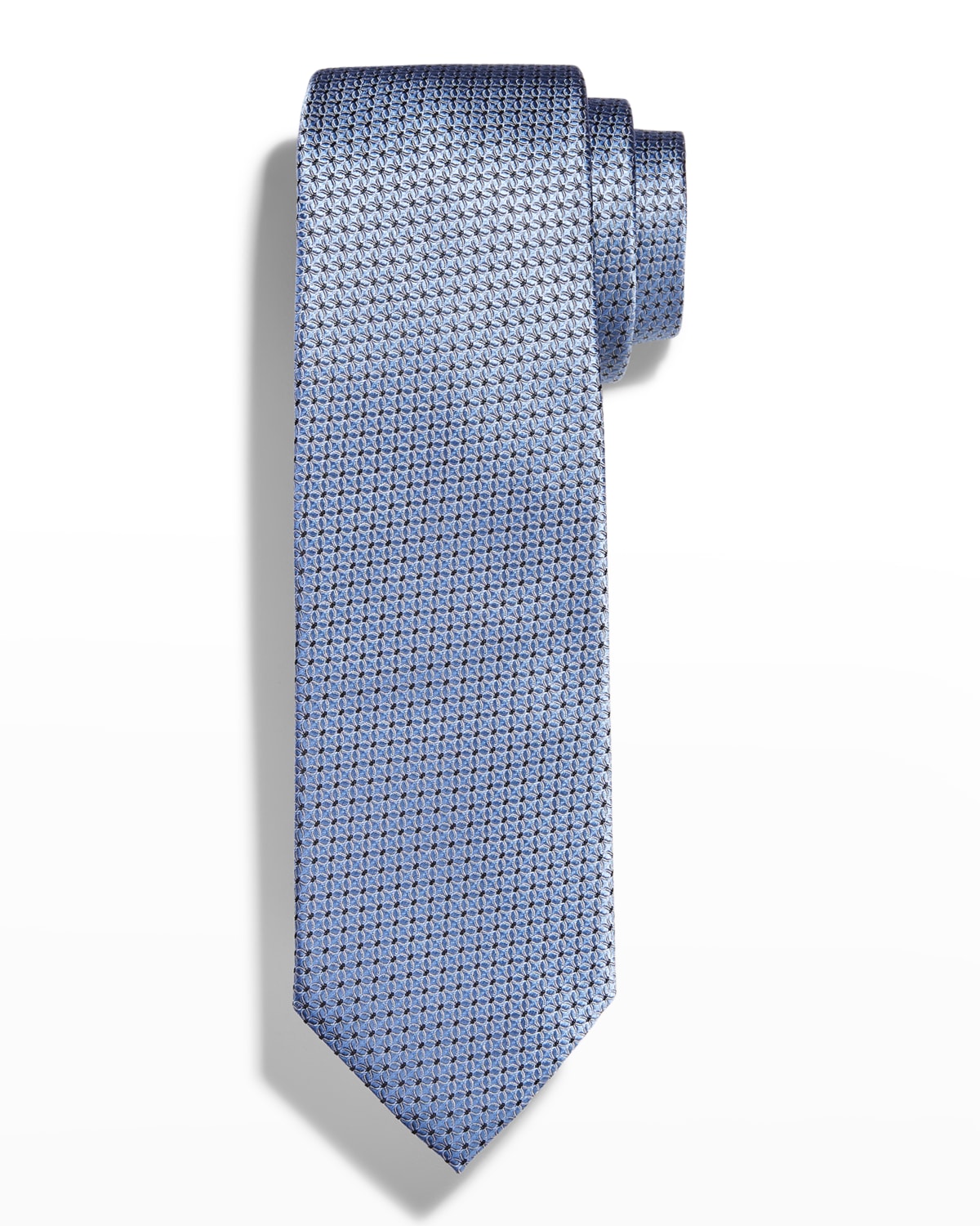 ZEGNA Men's Herringbone Jacquard Silk Tie Neiman Marcus