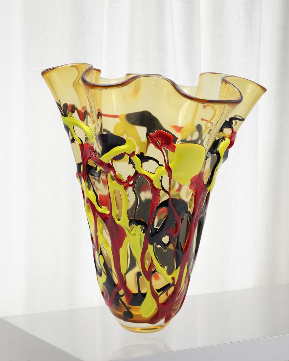 Dale Tiffany Plazio Art Glass Vase Neiman Marcus 6227