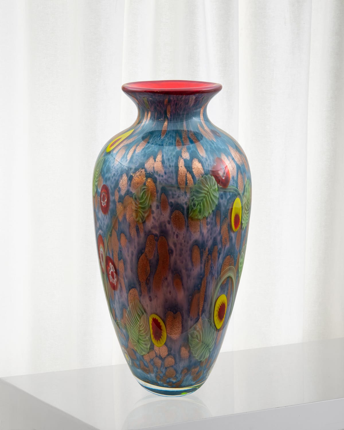 Dale Tiffany Tangelo Art Glass Vase Neiman Marcus 6522