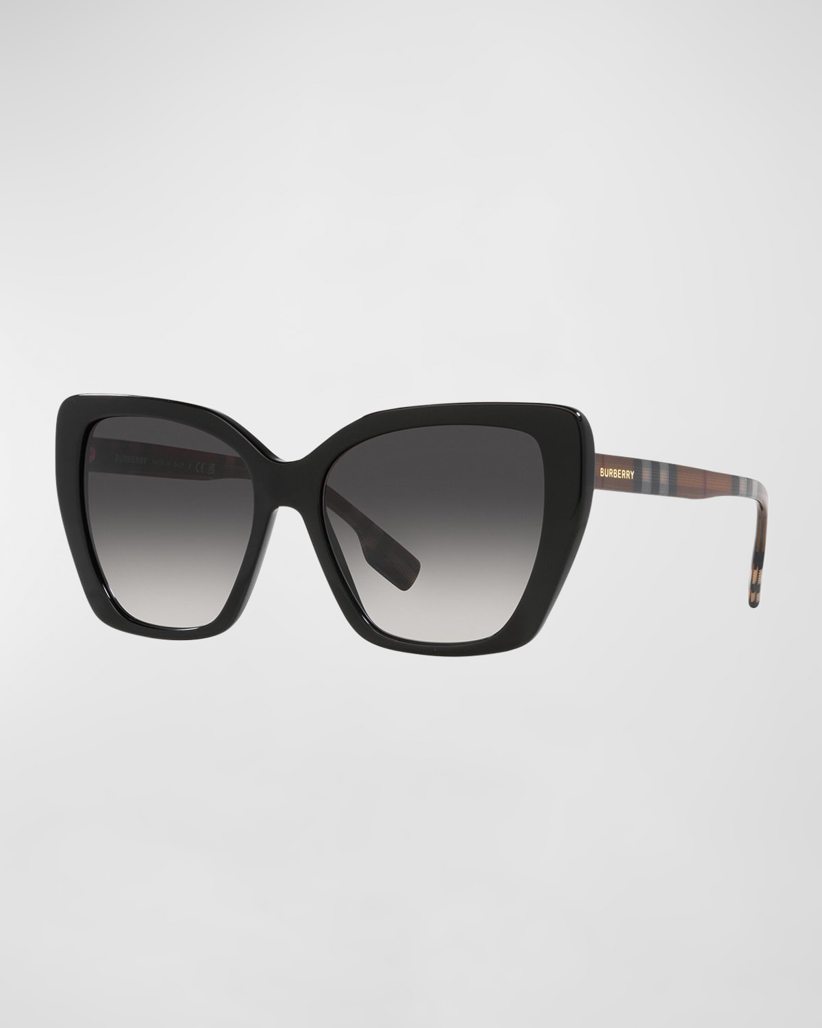 Burberry Logo Acetate & Plastic CatEye Sunglasses Neiman Marcus
