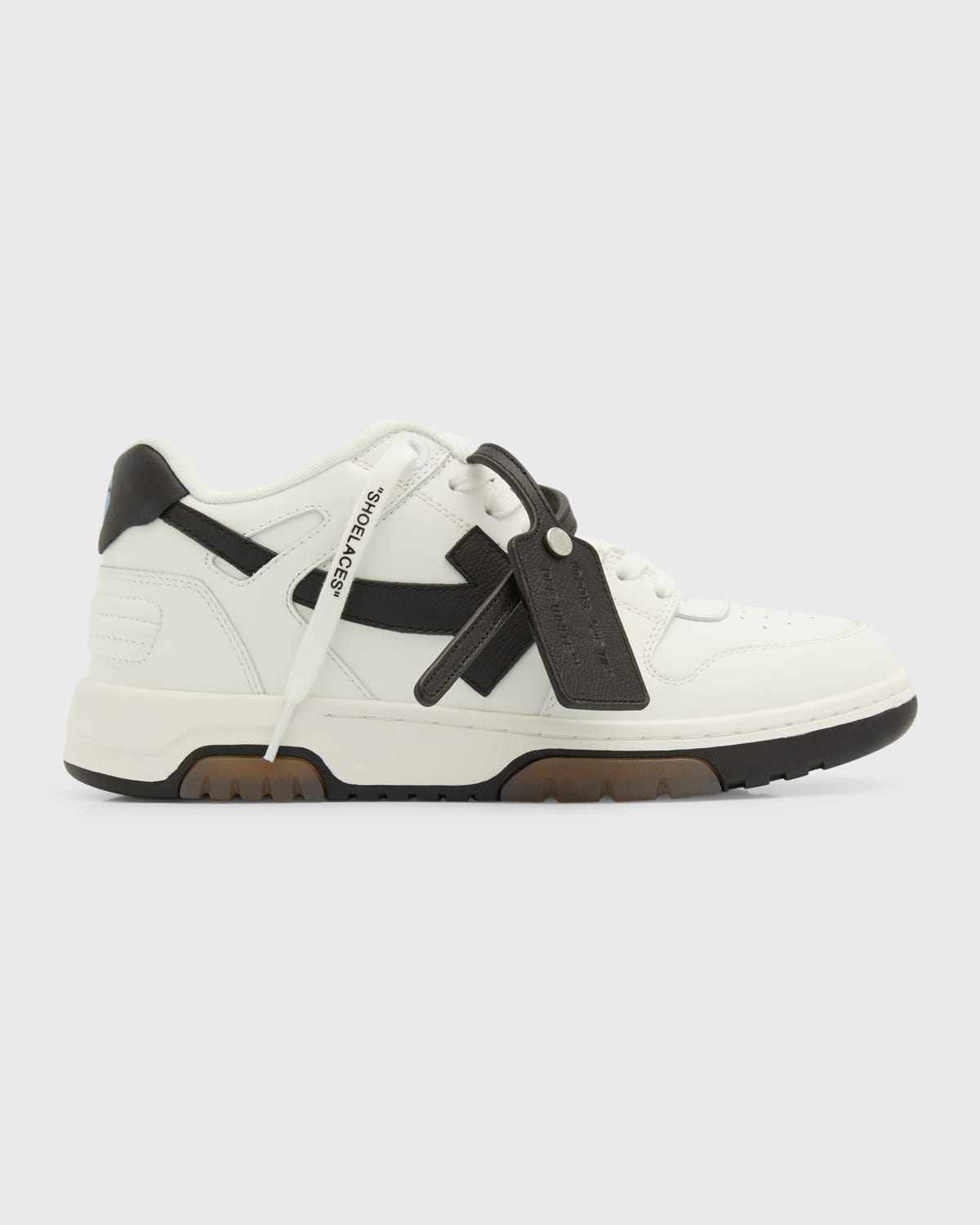 Off-White Out Of Office Script Leather Sneakers | Neiman Marcus