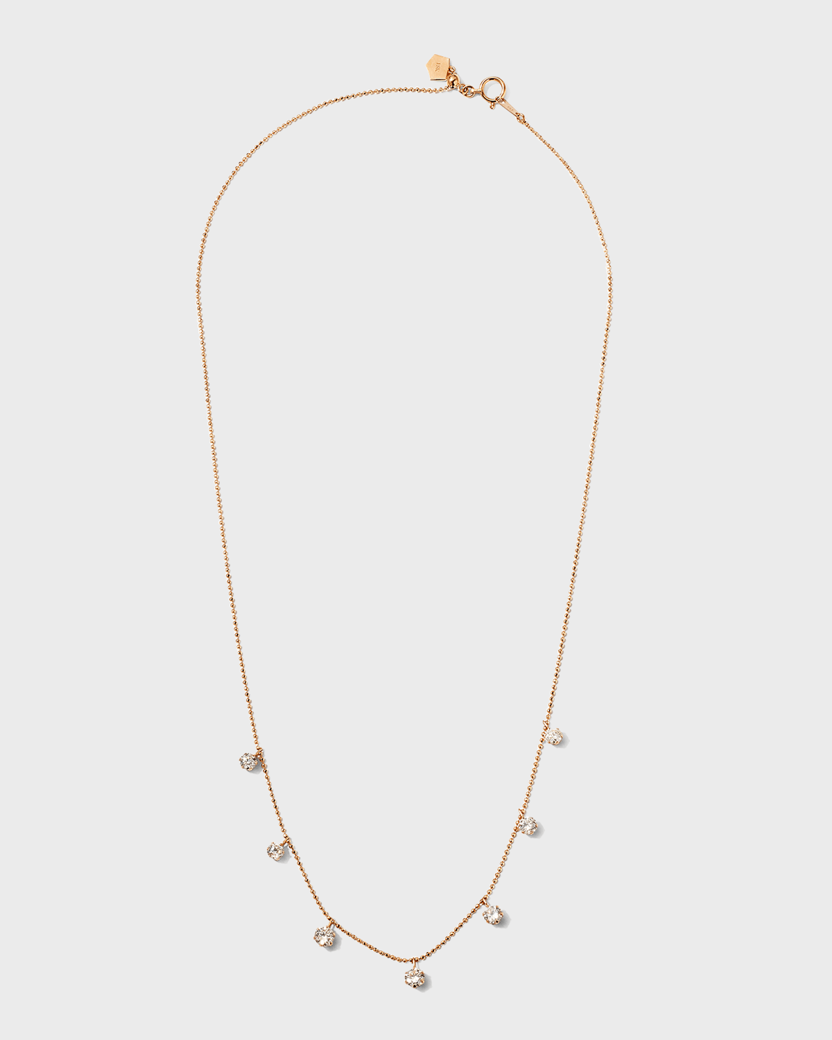 Graziela Tiny Floating Diamond Necklace in Yellow Gold main image 0