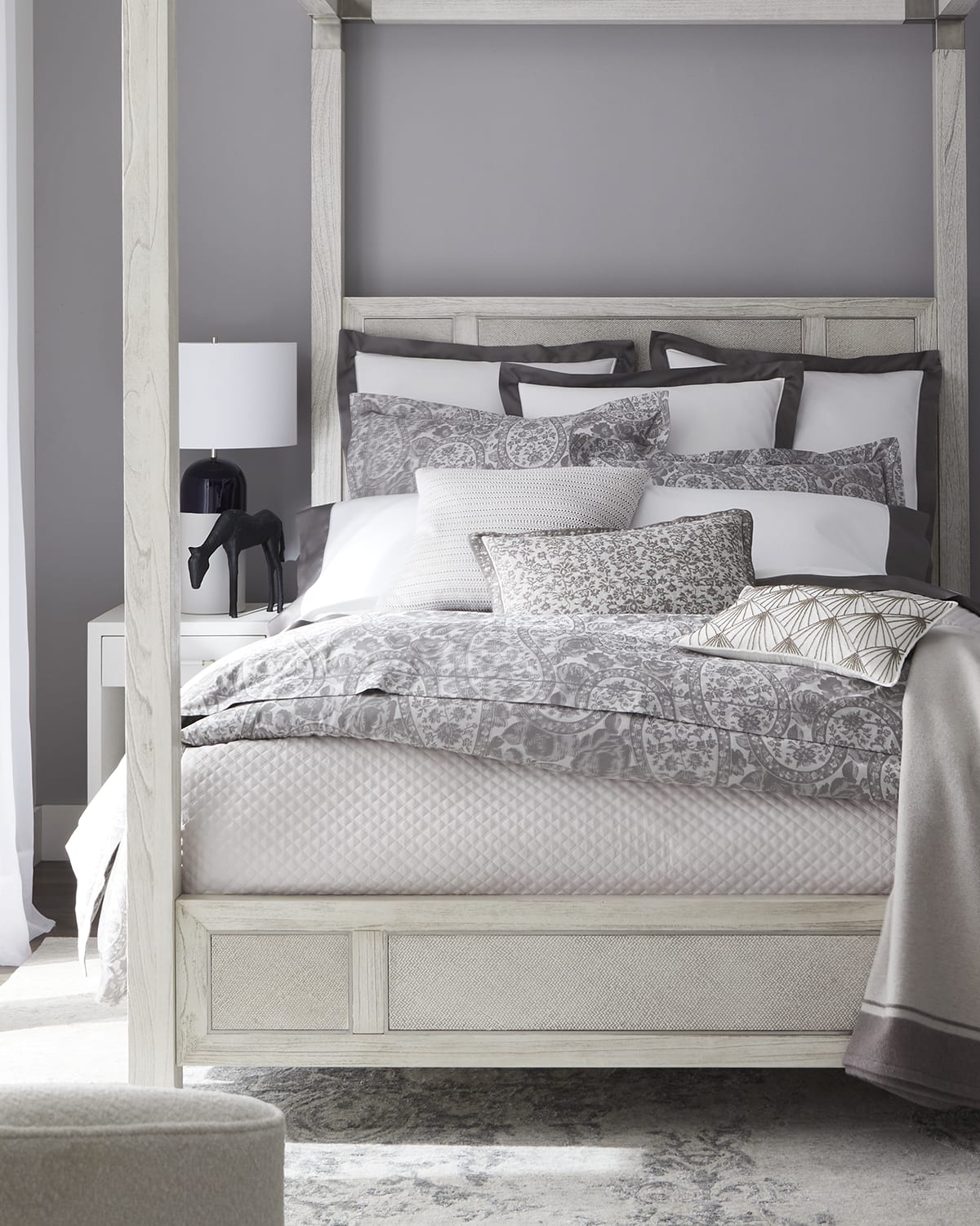 Camile Sage Chambray Bedding Collection | Neiman Marcus