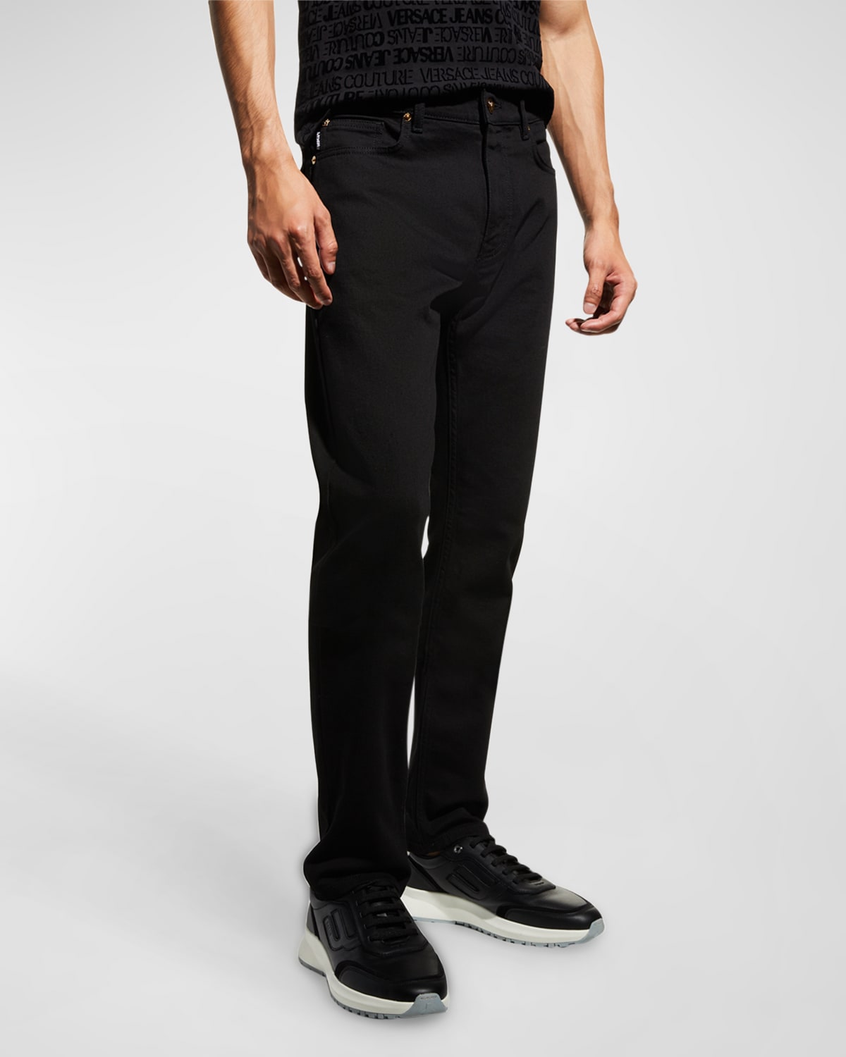 Valentino Garavani Men's Cropped Rockstud Jeans | Neiman Marcus