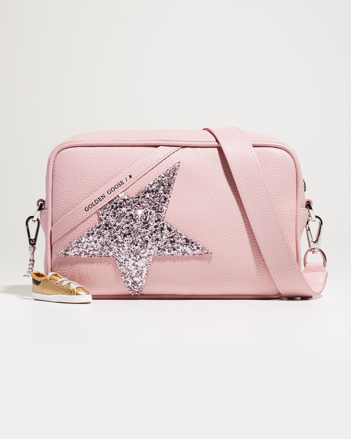 Golden Goose Pearly Star Mix-Leather Camera Crossbody Bag | Neiman Marcus