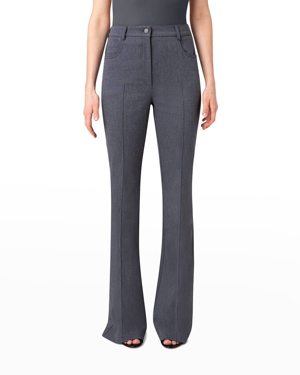 Vince Bootcut Stretch Leather Pants | Neiman Marcus