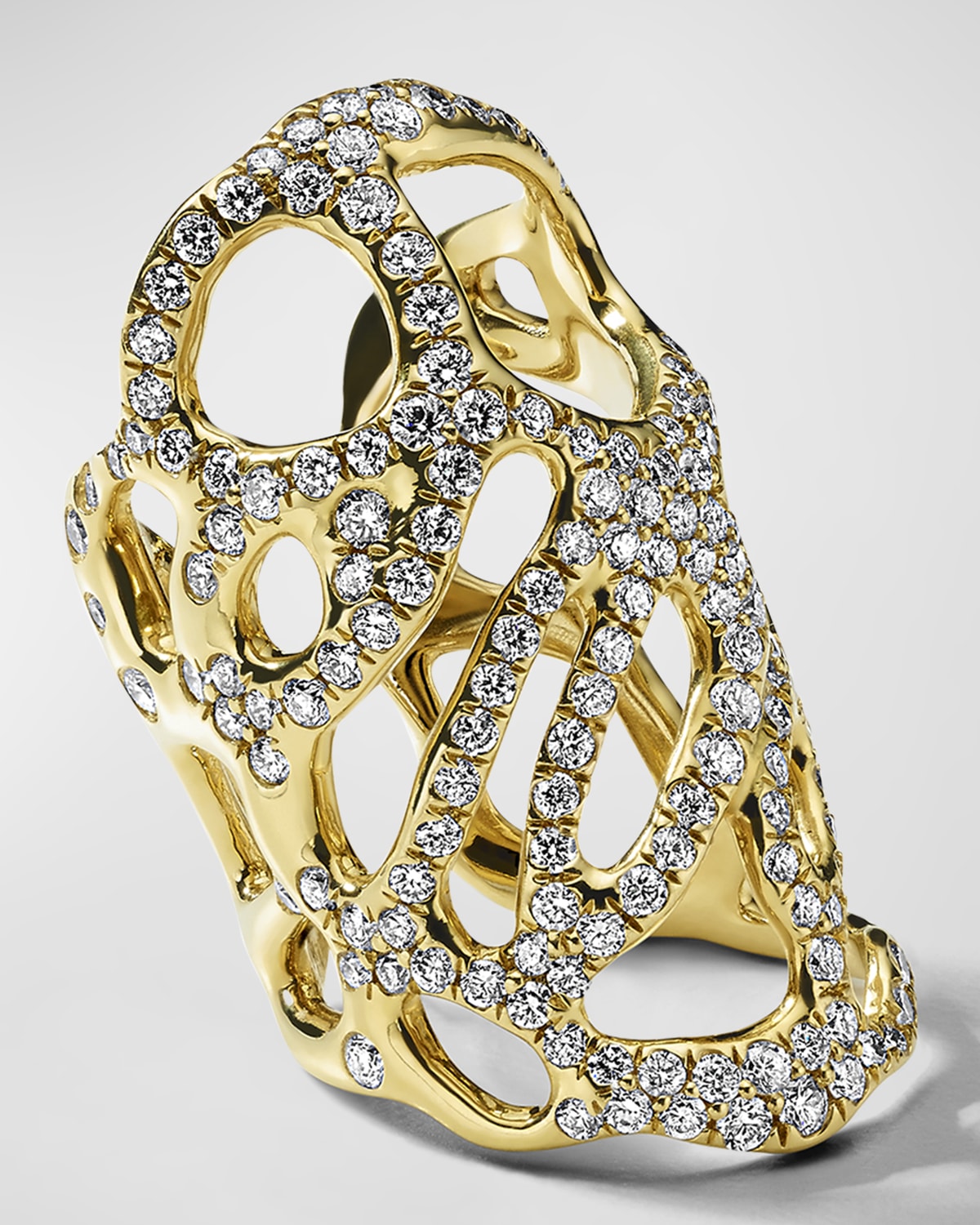 Hoorsenbuhs 18K Yellow Gold Phantom Ear Cuff with Diamonds, Single