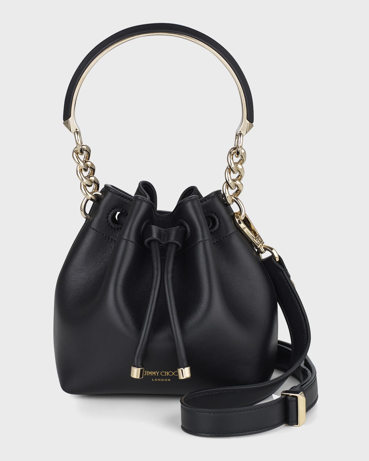 Jimmy Choo Bon Bon Bucket/s Soft Shiny Calf Leather | Neiman Marcus