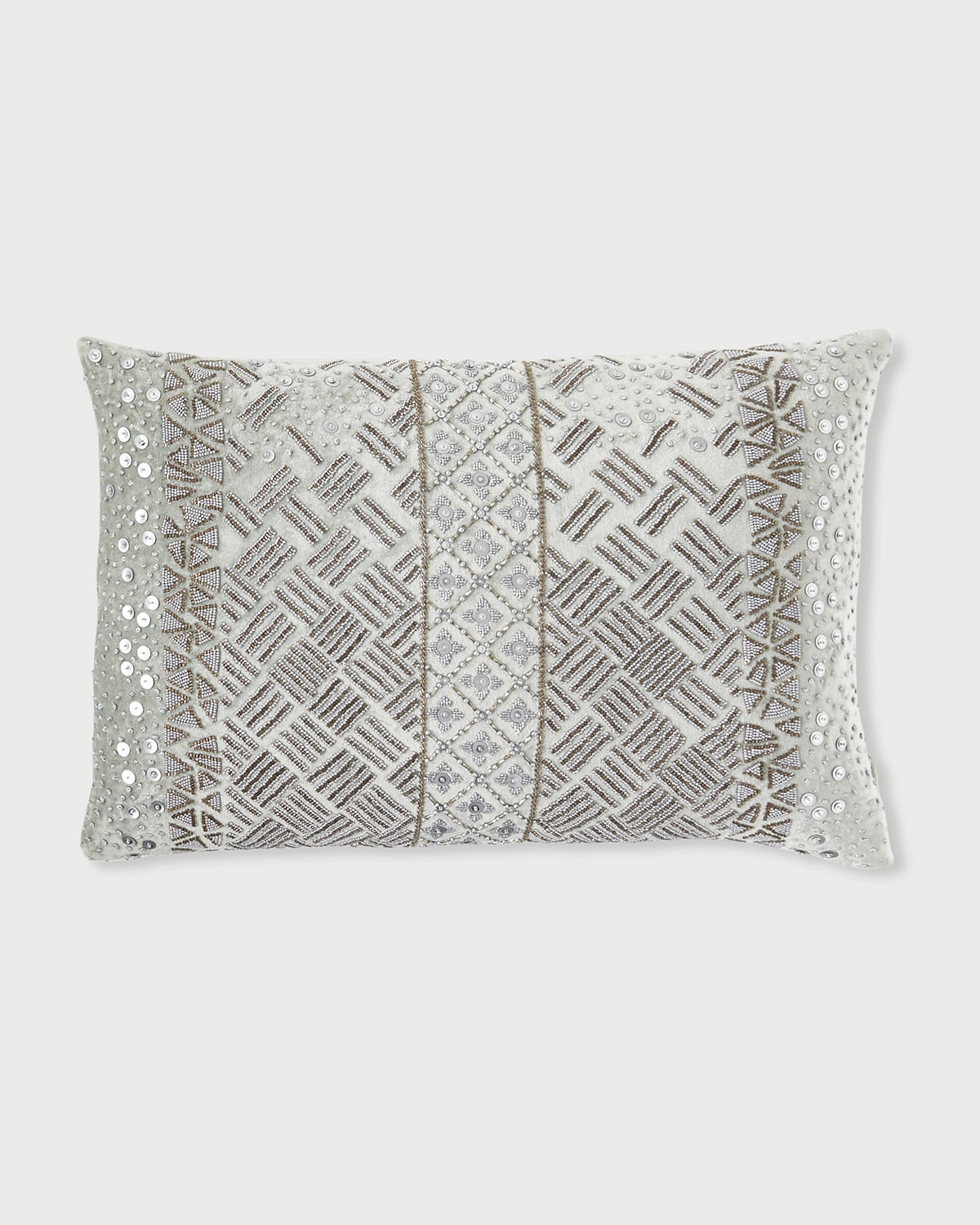 Callisto Home TwoTone Velvet Decorative Pillow, 22"Sq. Neiman Marcus