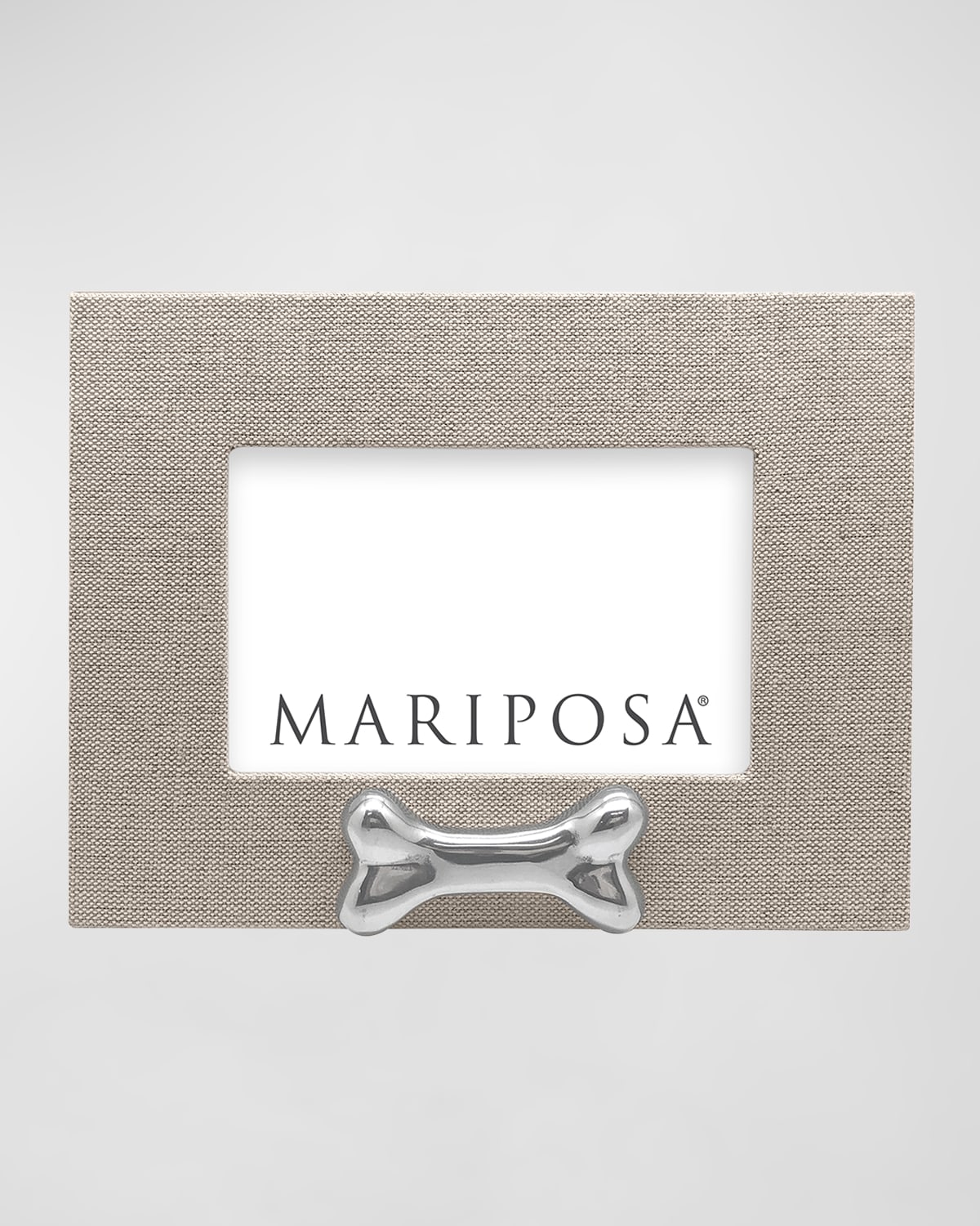 Mariposa Linen with Dog Bone Frame, 5" x 7" Neiman Marcus