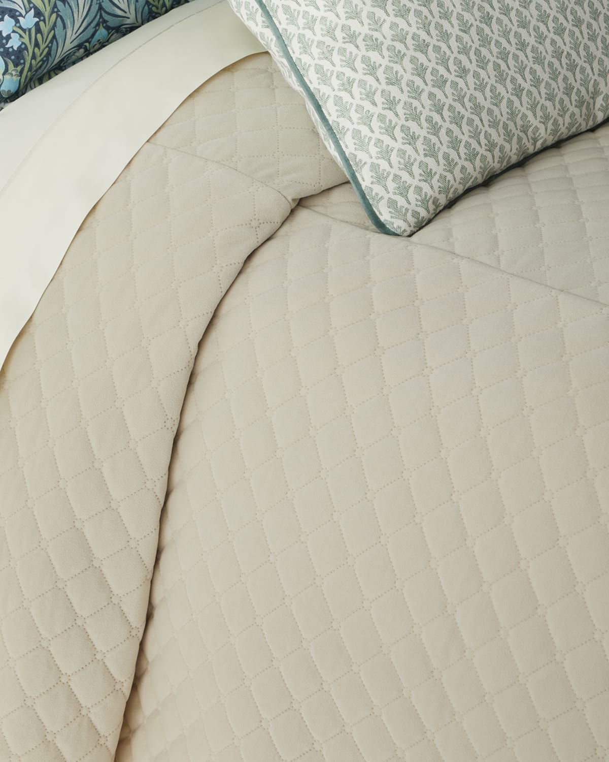 Sherry Kline Home Joybird Quilted Velvet King Coverlet Neiman Marcus