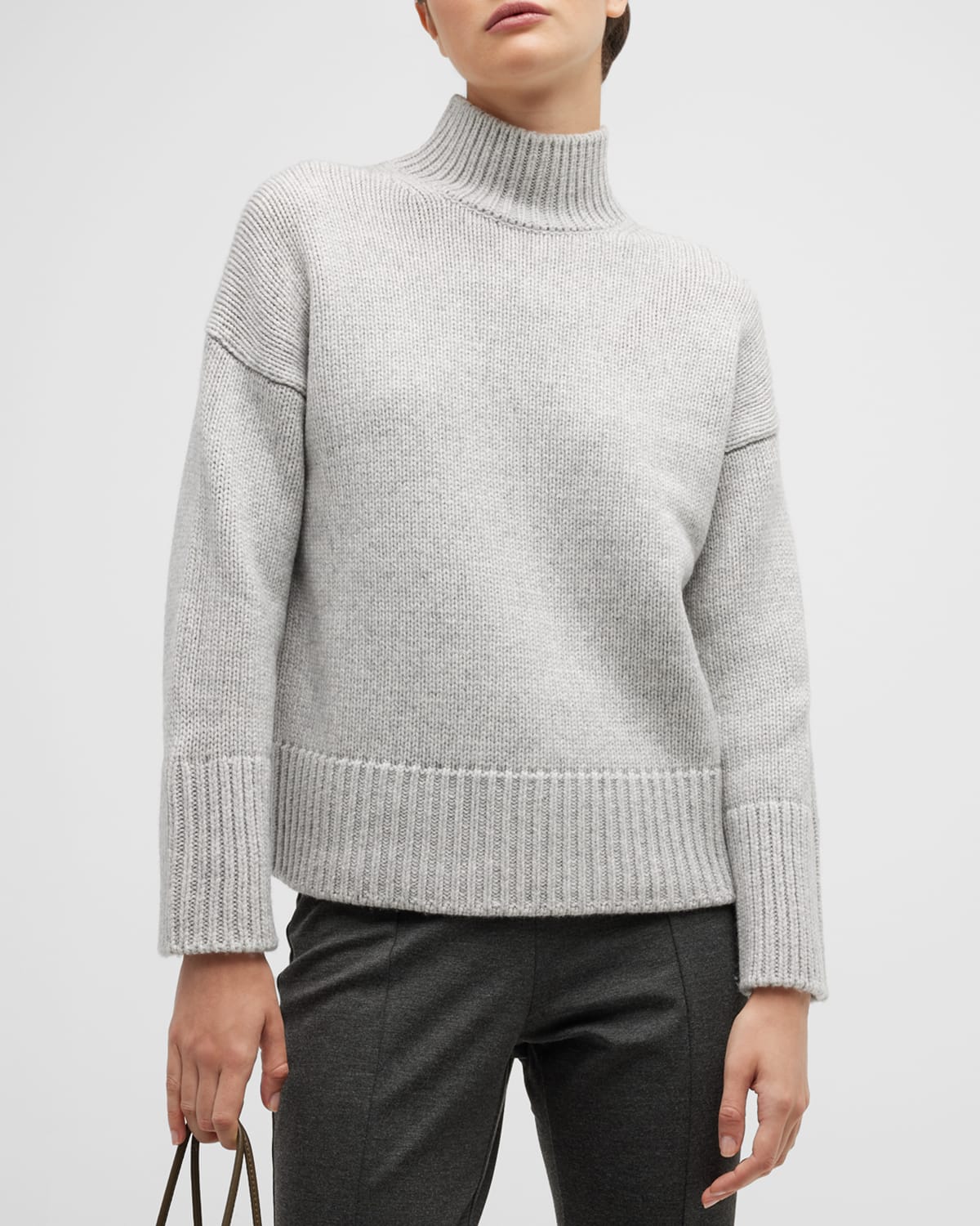 Vince Boiled Cashmere MockNeck Sweater Neiman Marcus