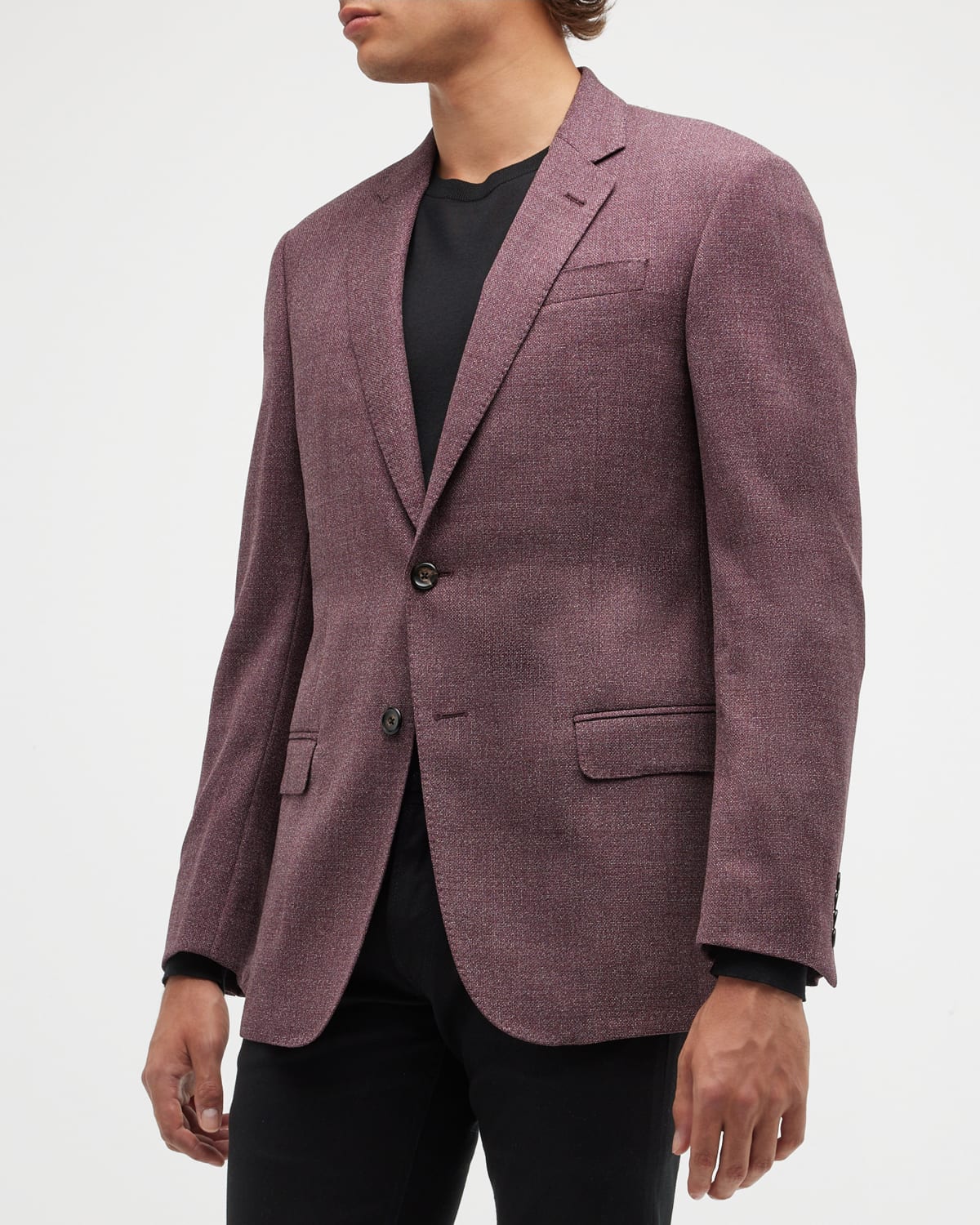 Armani Men's Textured Solid Sport Coat Neiman Marcus