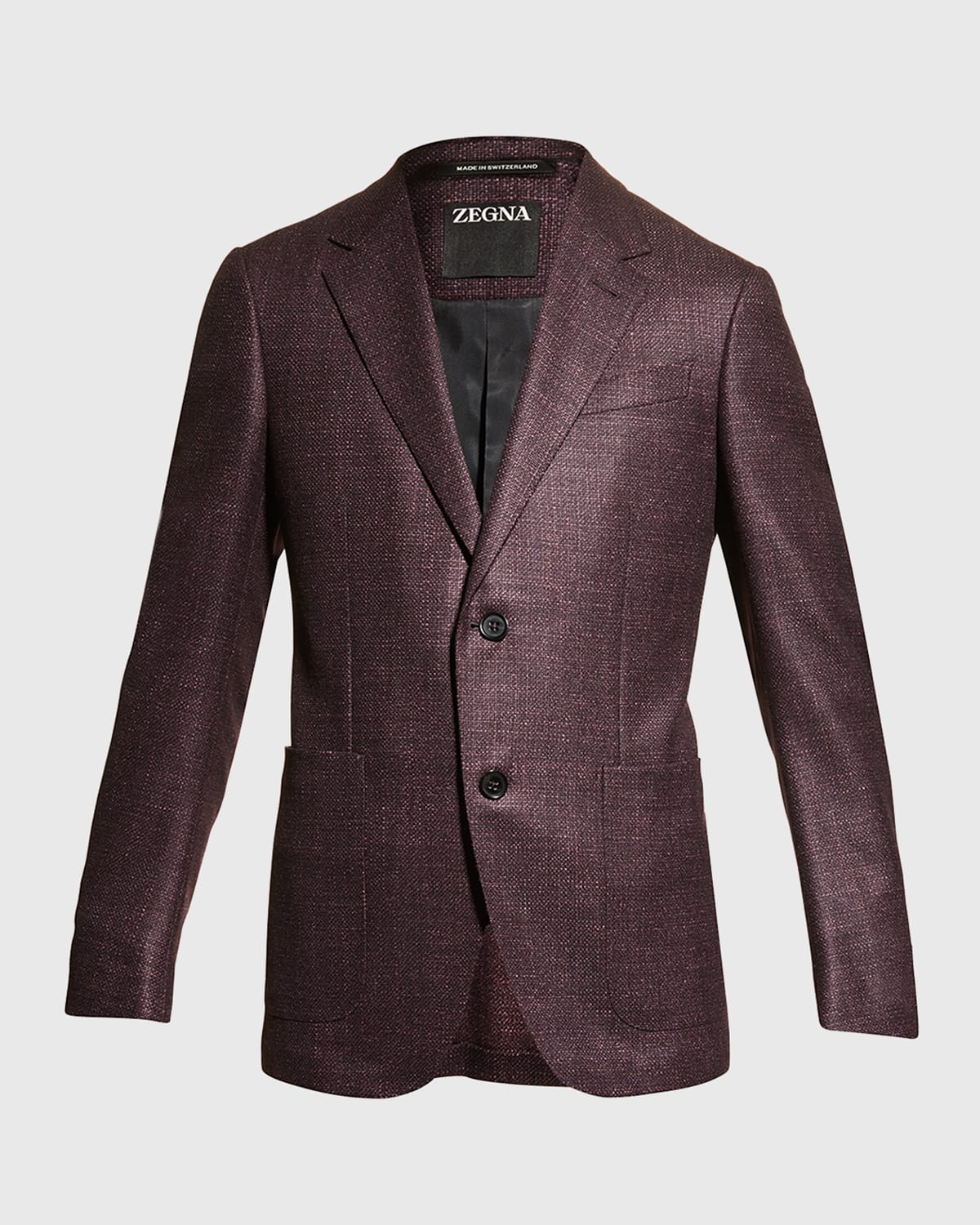 Kiton Men's Textured CashmereSilk Blazer Neiman Marcus