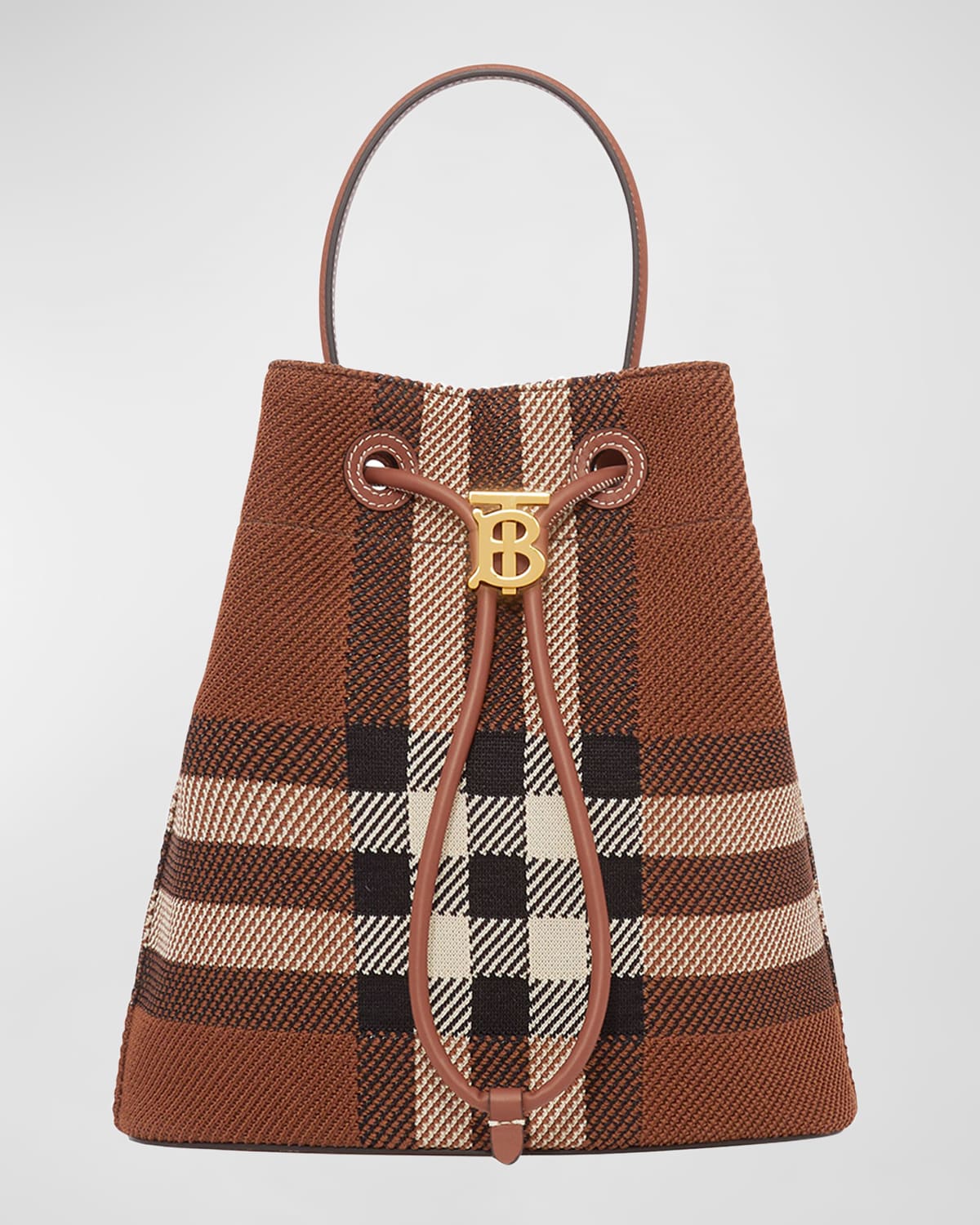 Burberry Small Check Drawstring Bucket Bag Neiman Marcus