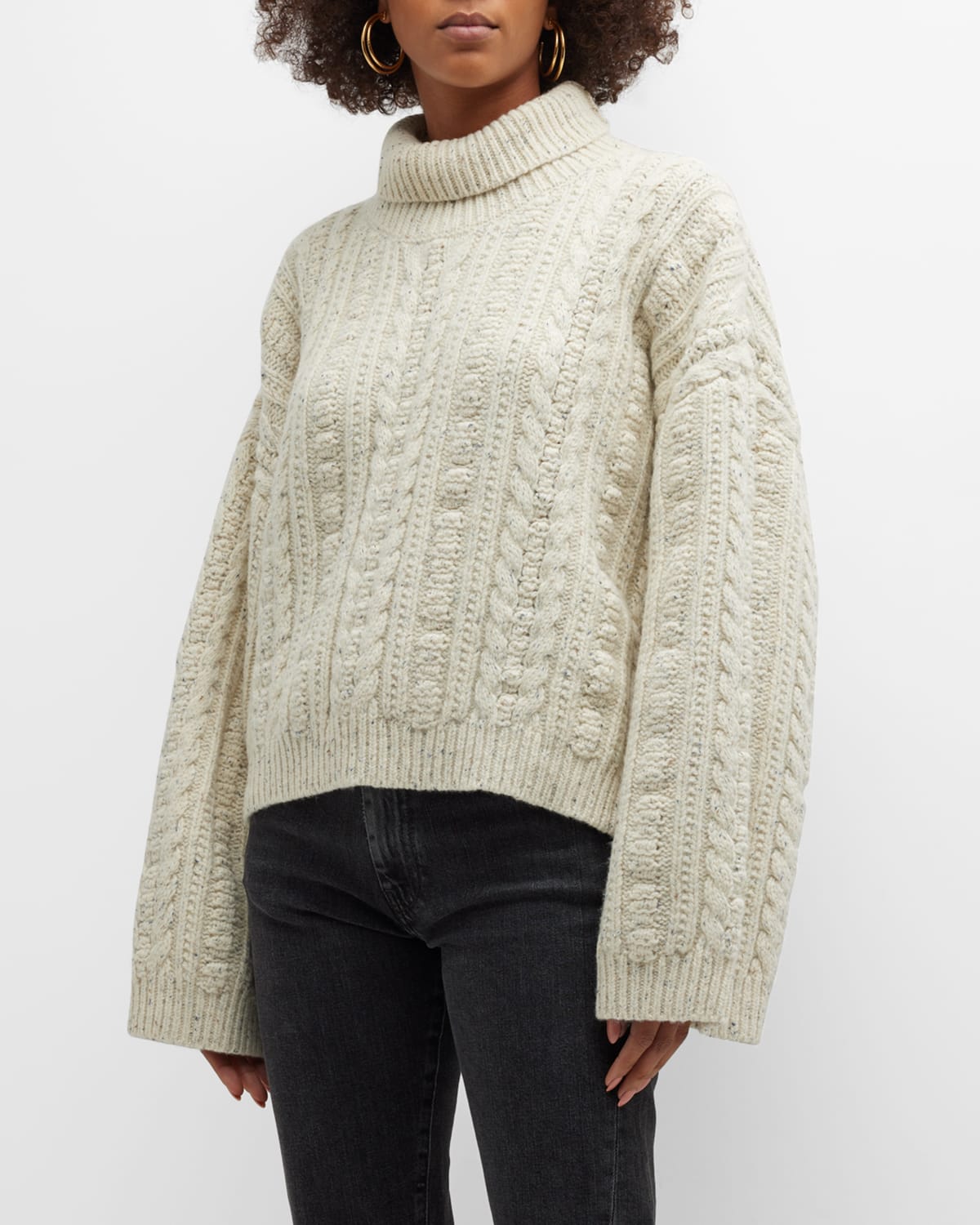 Toteme Cashmere Cable Knit Sweater Neiman Marcus