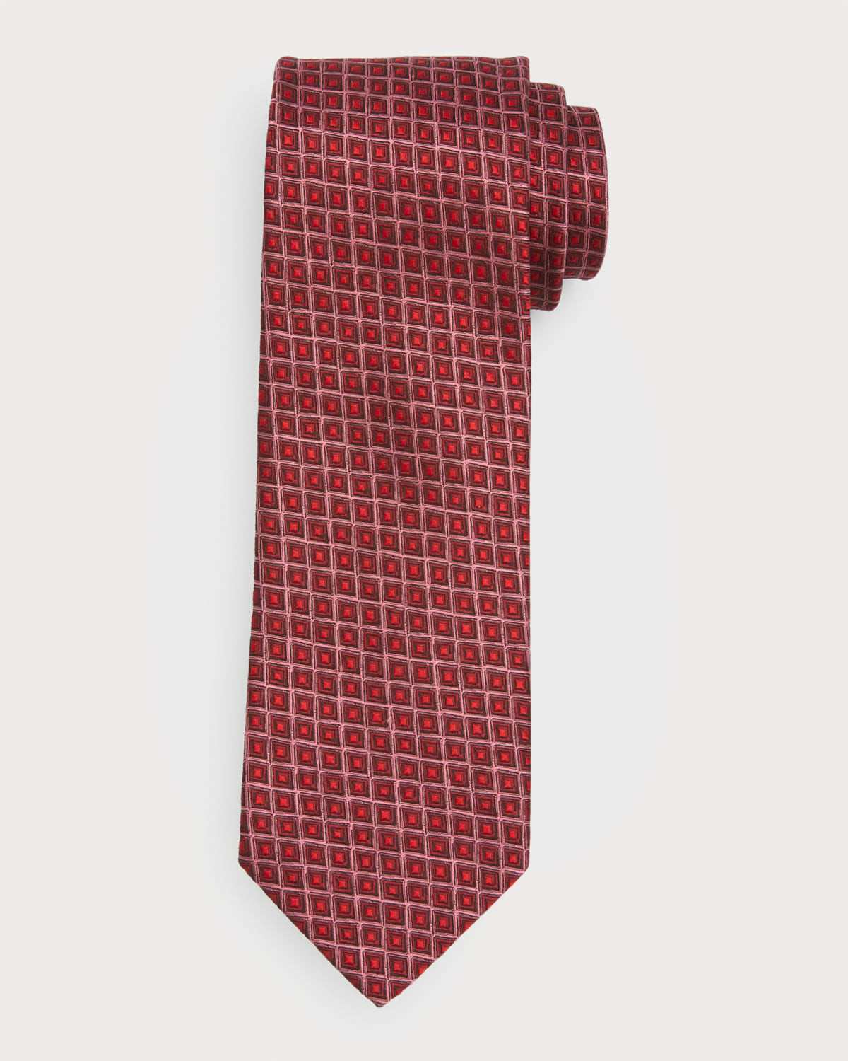 Eton
 Jacquard Geometric Silk Tie main image 1