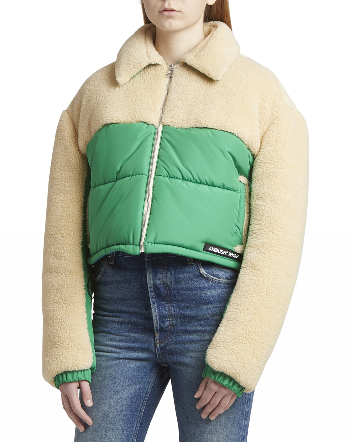 Veronica Beard Patra MixedMedia Quilted CableKnit Jacket Neiman Marcus