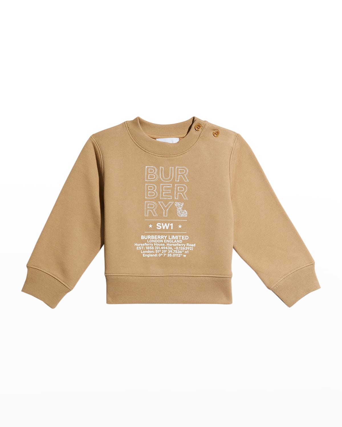 Burberry Boy's Embroidered Teddy Sweatshirt, Size 6M-2 | Neiman Marcus