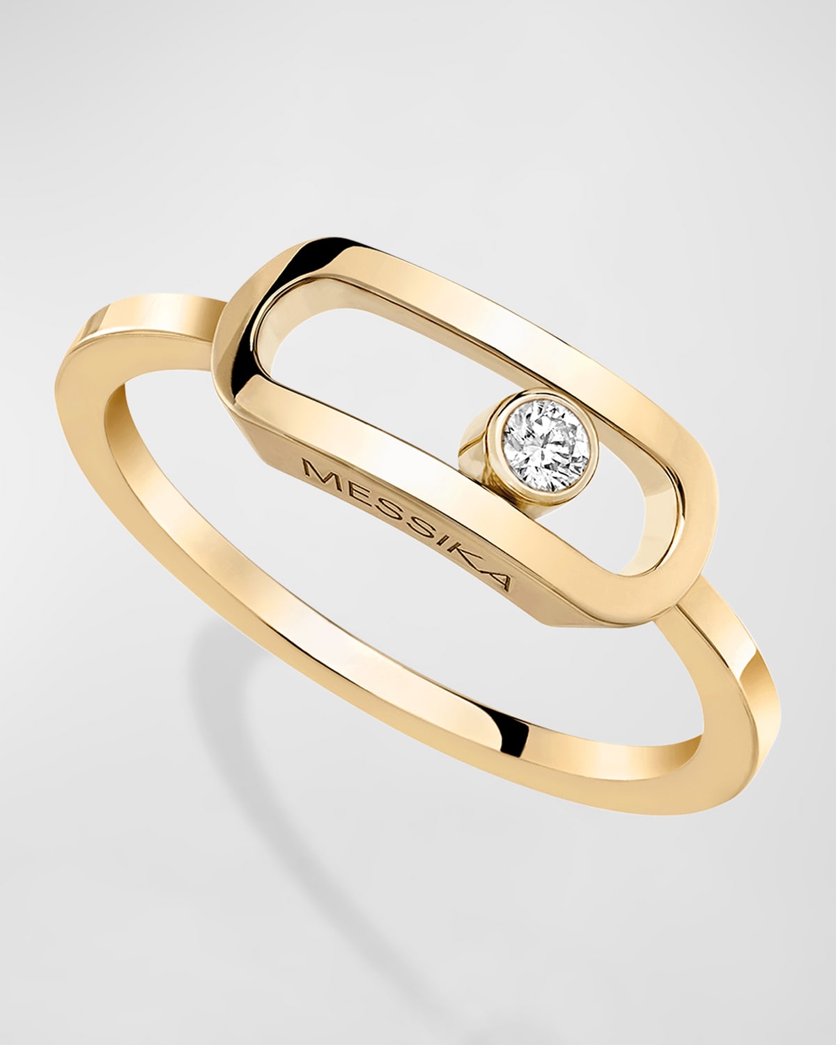 Messika Move Uno 18K Rose Gold 1-Diamond Ring, EU 52 / US 6 | Neiman Marcus