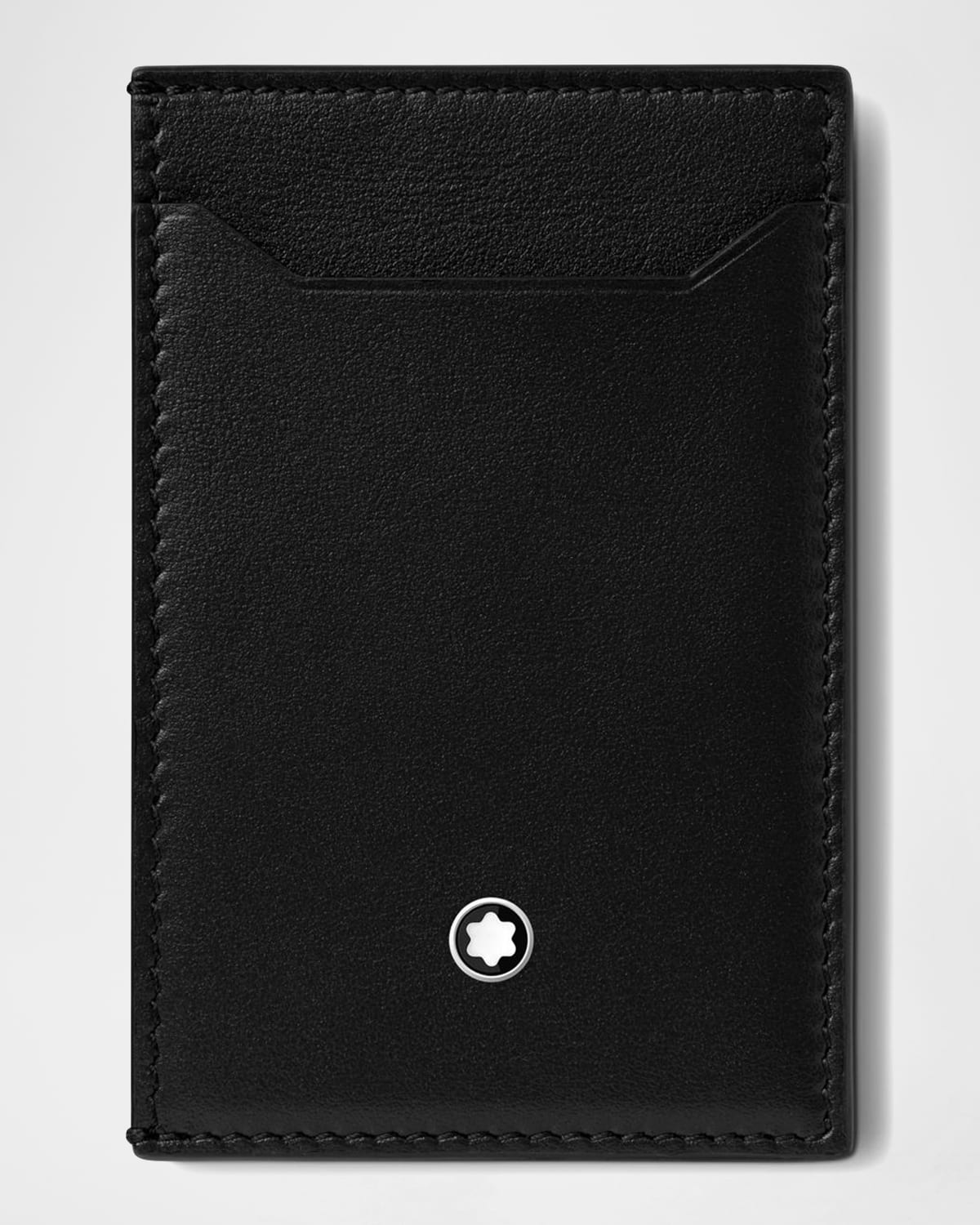 Montblanc Men s Meisterst ck Pocket Holder Leather Zip Card Holder