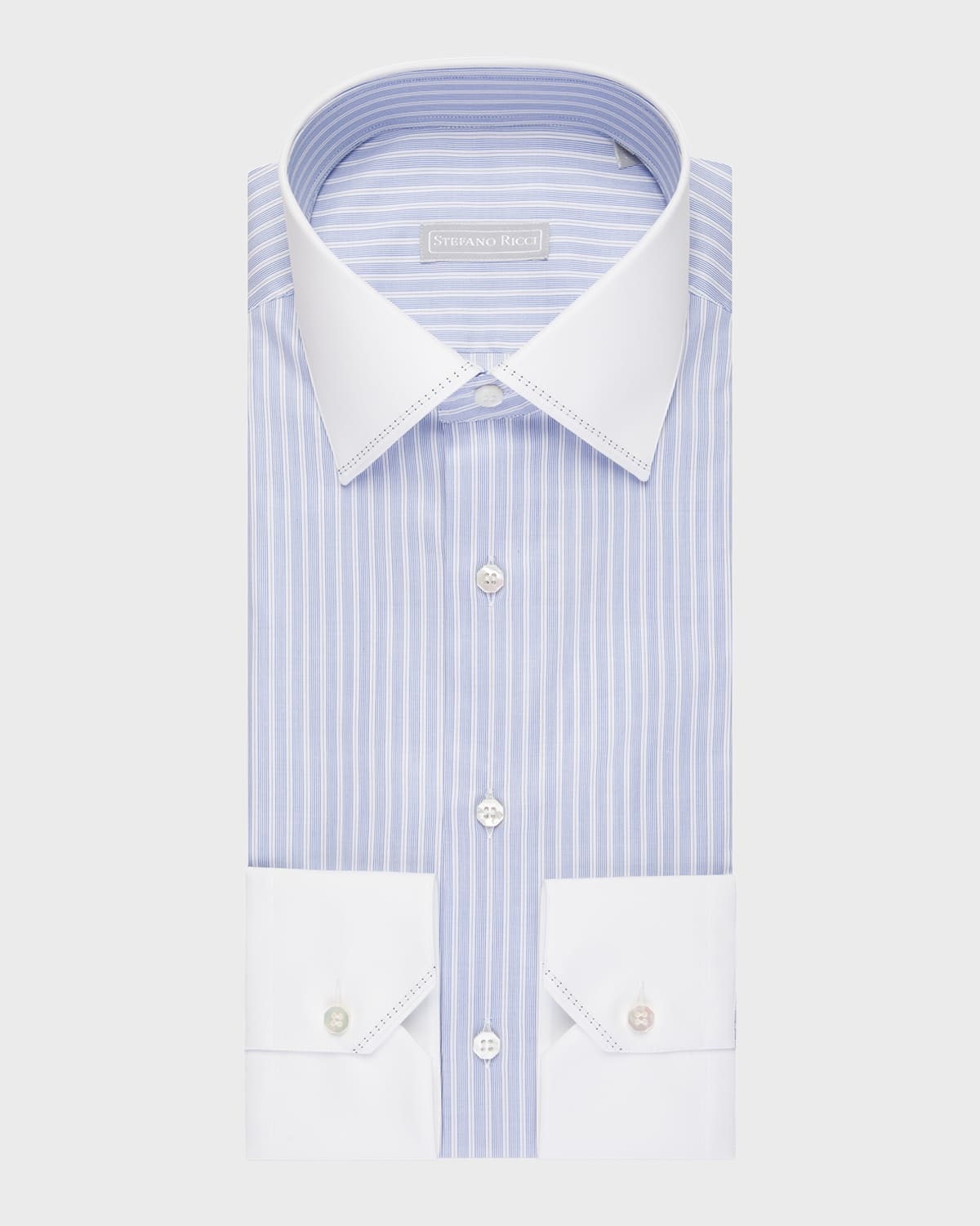 Stefano Ricci Men's Medallion-Print Silk Dress Shirt | Neiman Marcus