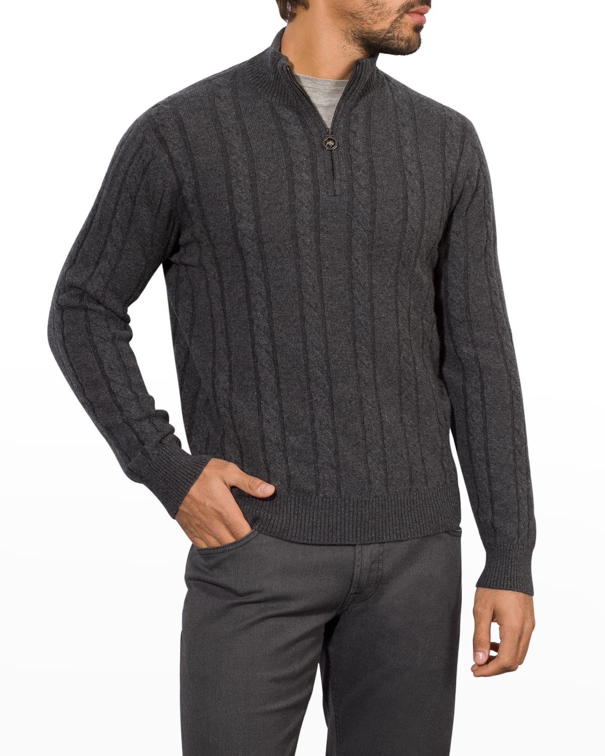 Riccardo Zip-Front Knit Sweater main image 1