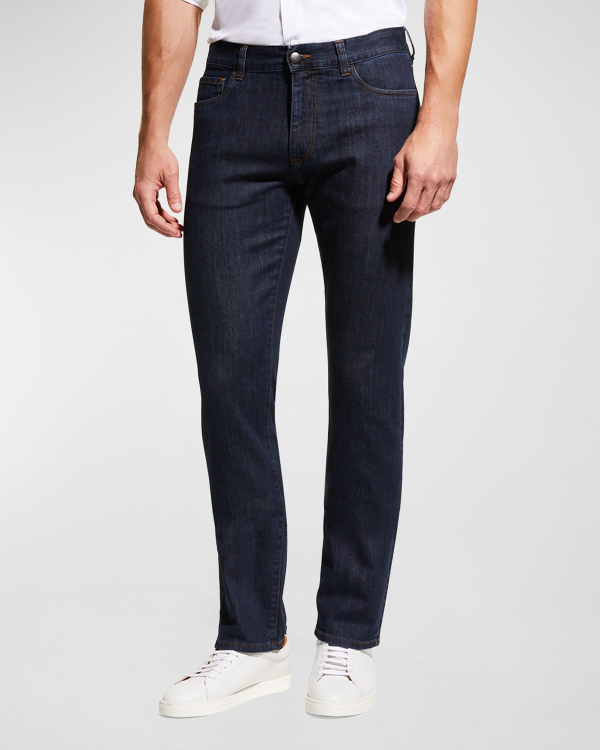 ZEGNA Men's Cotton-Stretch Denim Jeans | Neiman Marcus