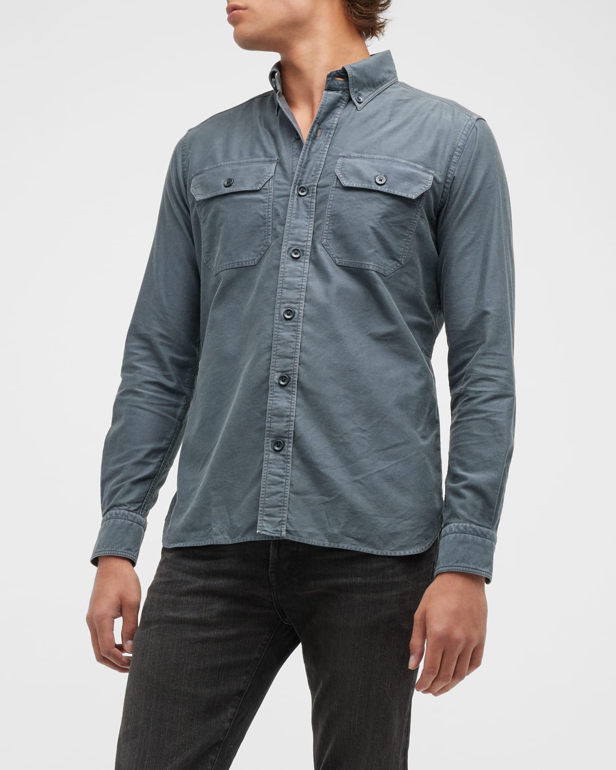 Tom Ford Men's Slim Fit Shirt Grey
