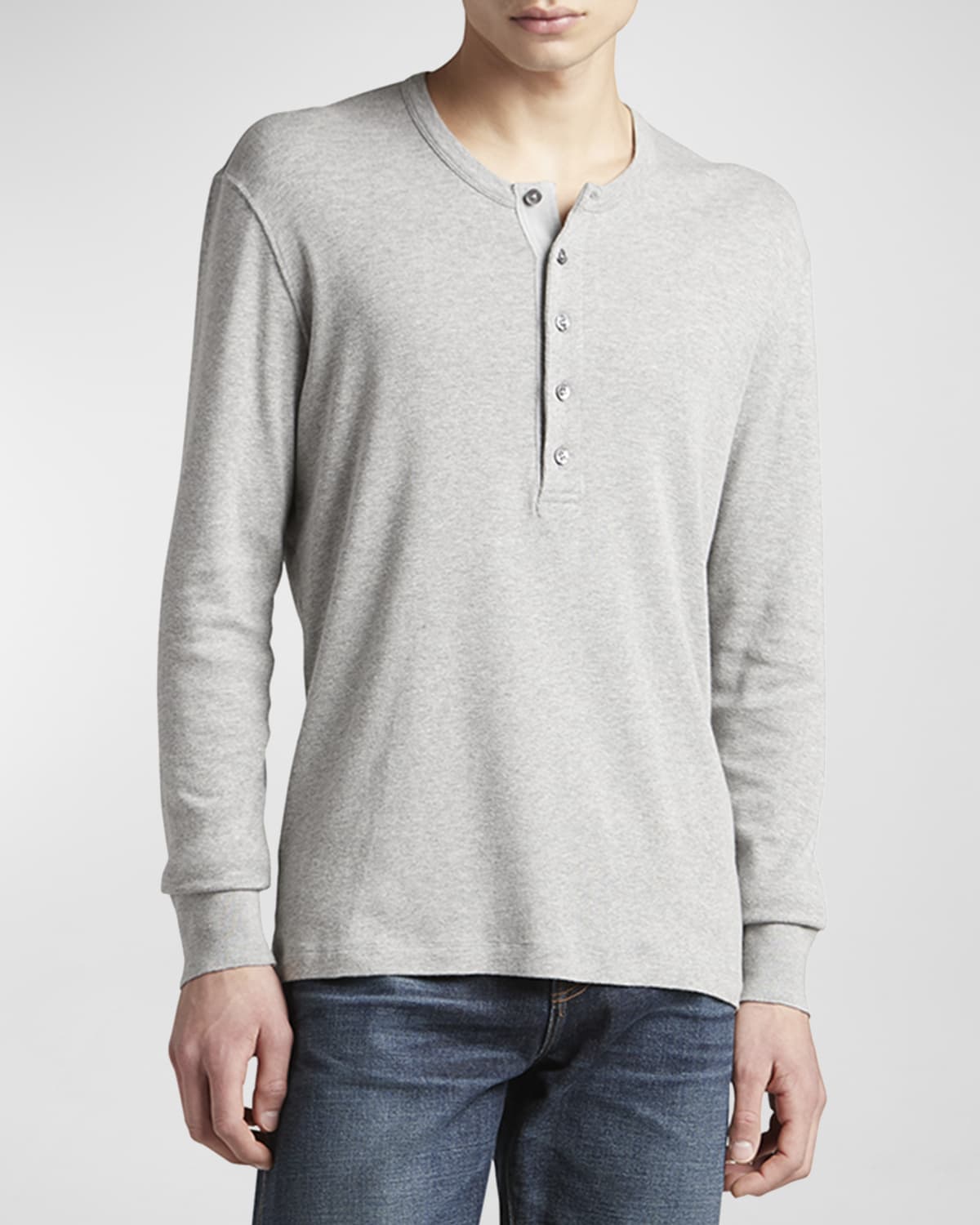 TOM FORD Men's Cotton Stretch Jersey Tshirt Neiman Marcus