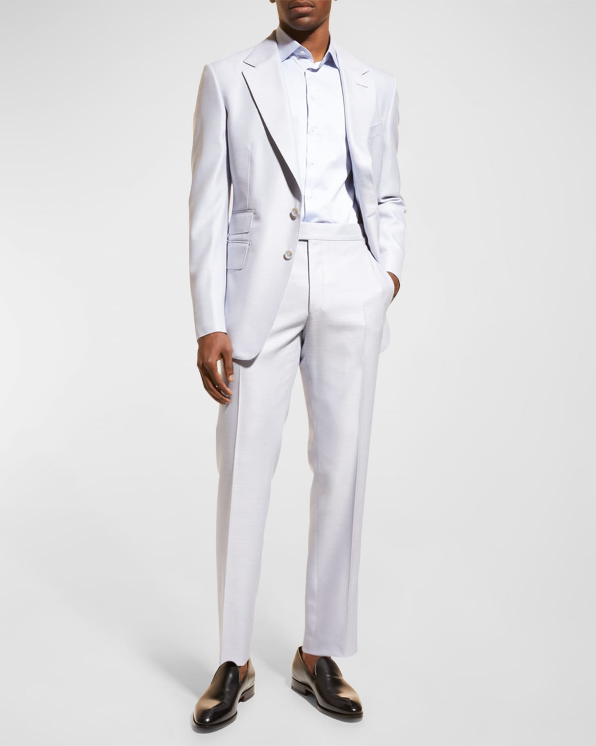 TOM FORD Men's Shelton Mouline Overcheck Suit | Neiman Marcus