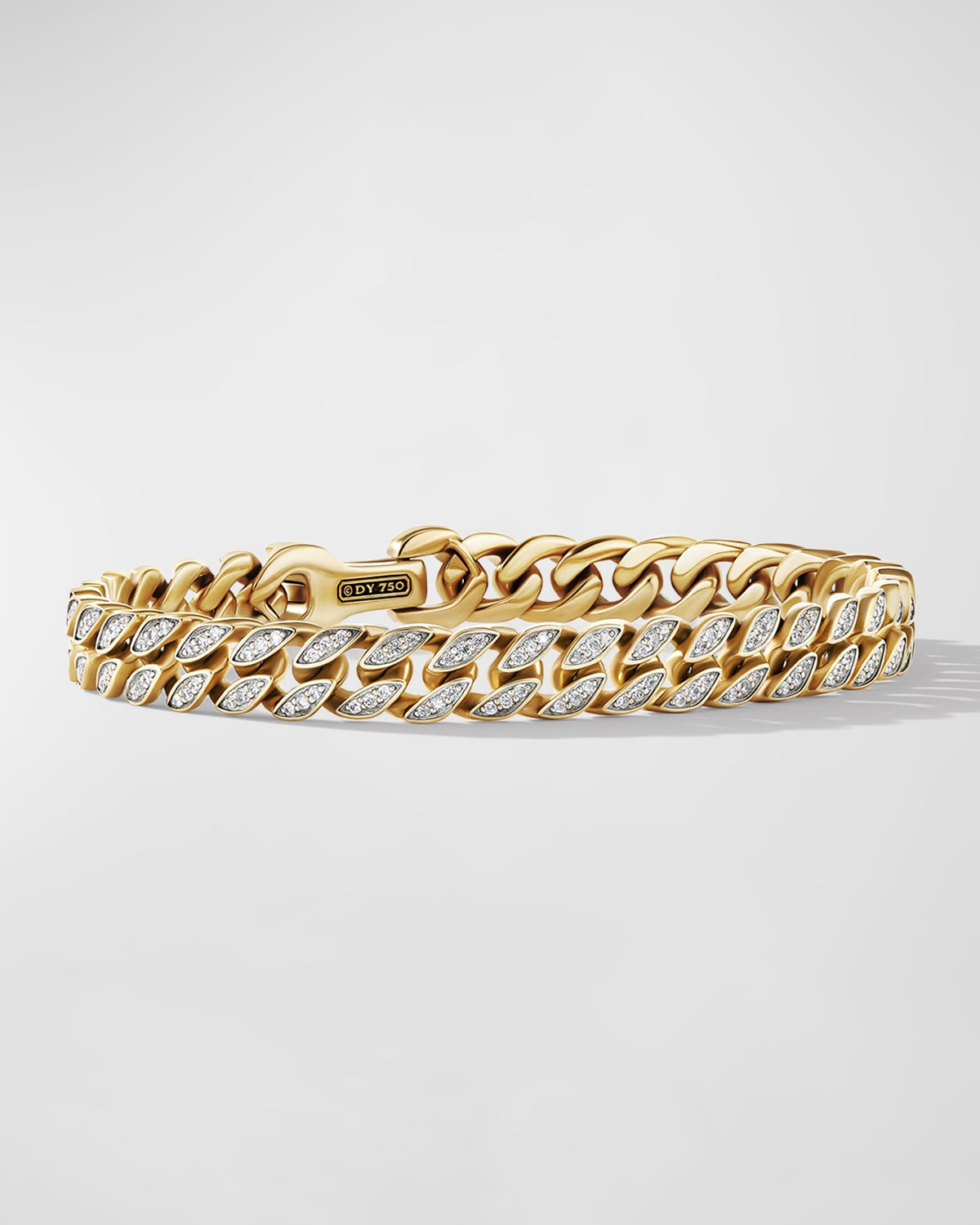 David Yurman Men's Box Chain Bracelet in 18K Gold, 3.4mm Neiman Marcus